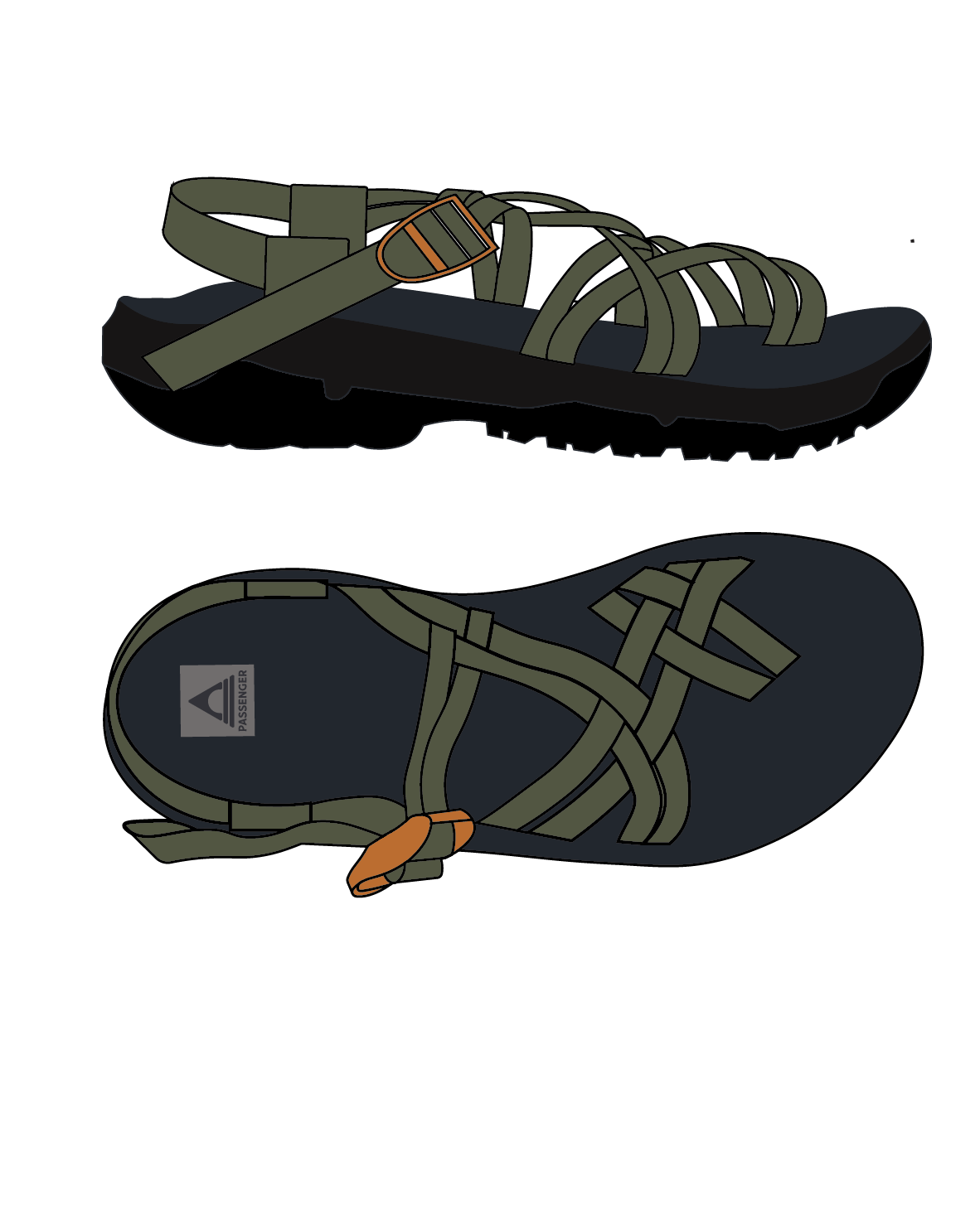 Atlas Roam Sandal - Dusty Olive