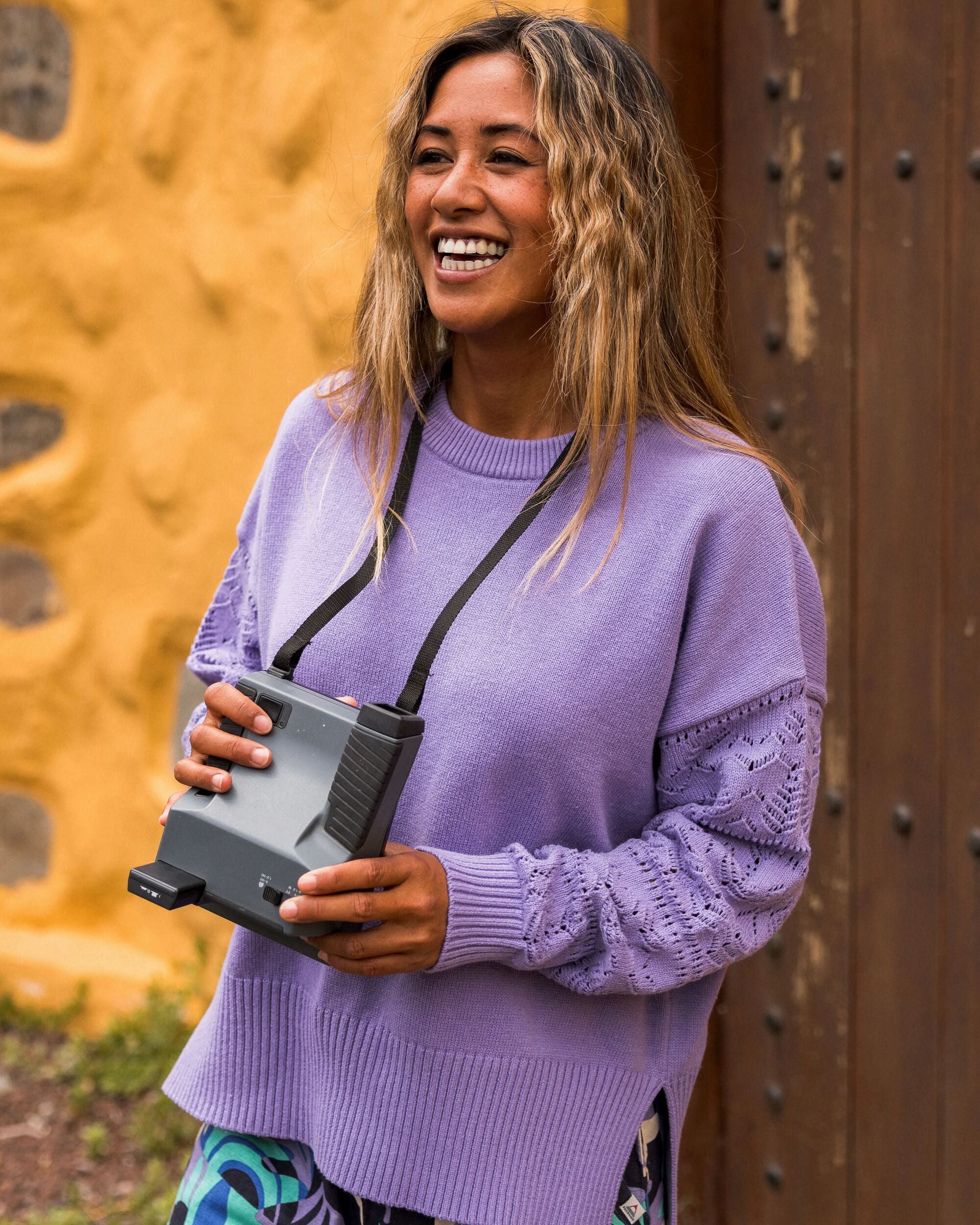 Grace Knitted Jumper - Retro Purple