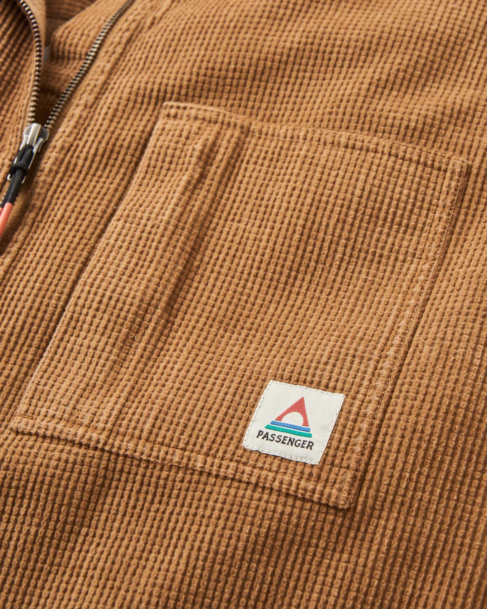Harvest Organic Cotton Cord Overshirt - Caramel Brown