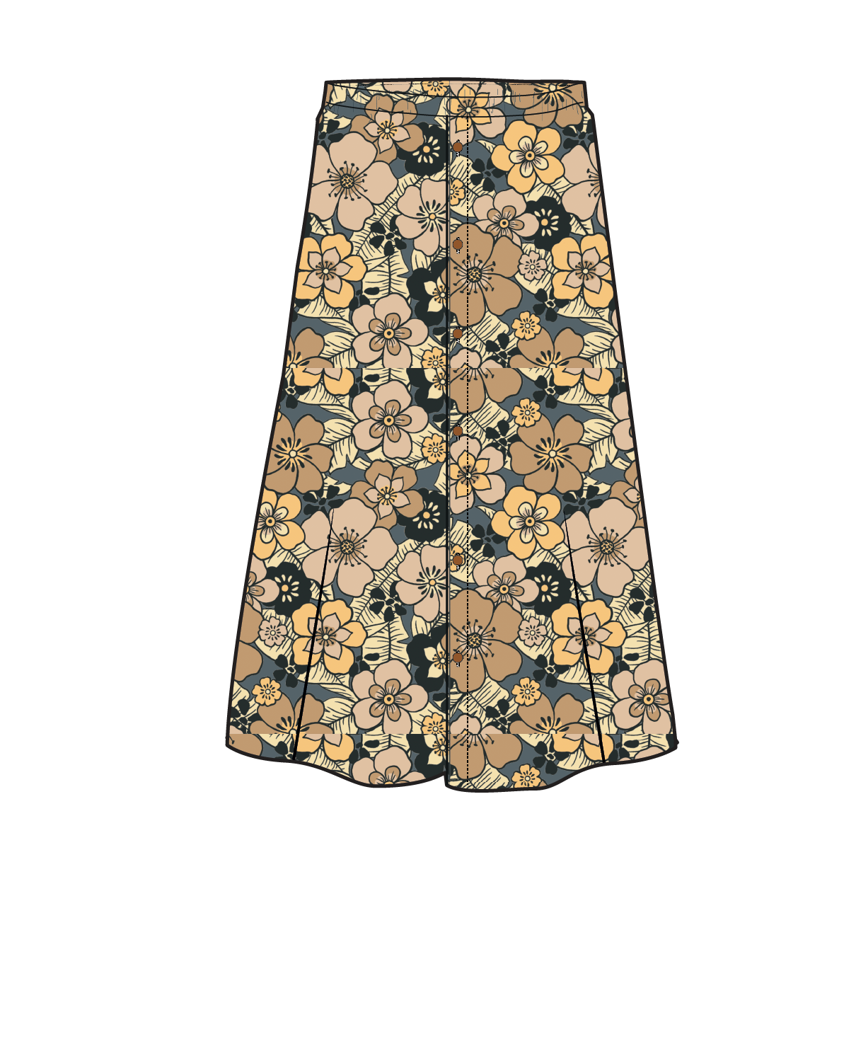 Hannah Skirt - Vintage Floral Sunlight