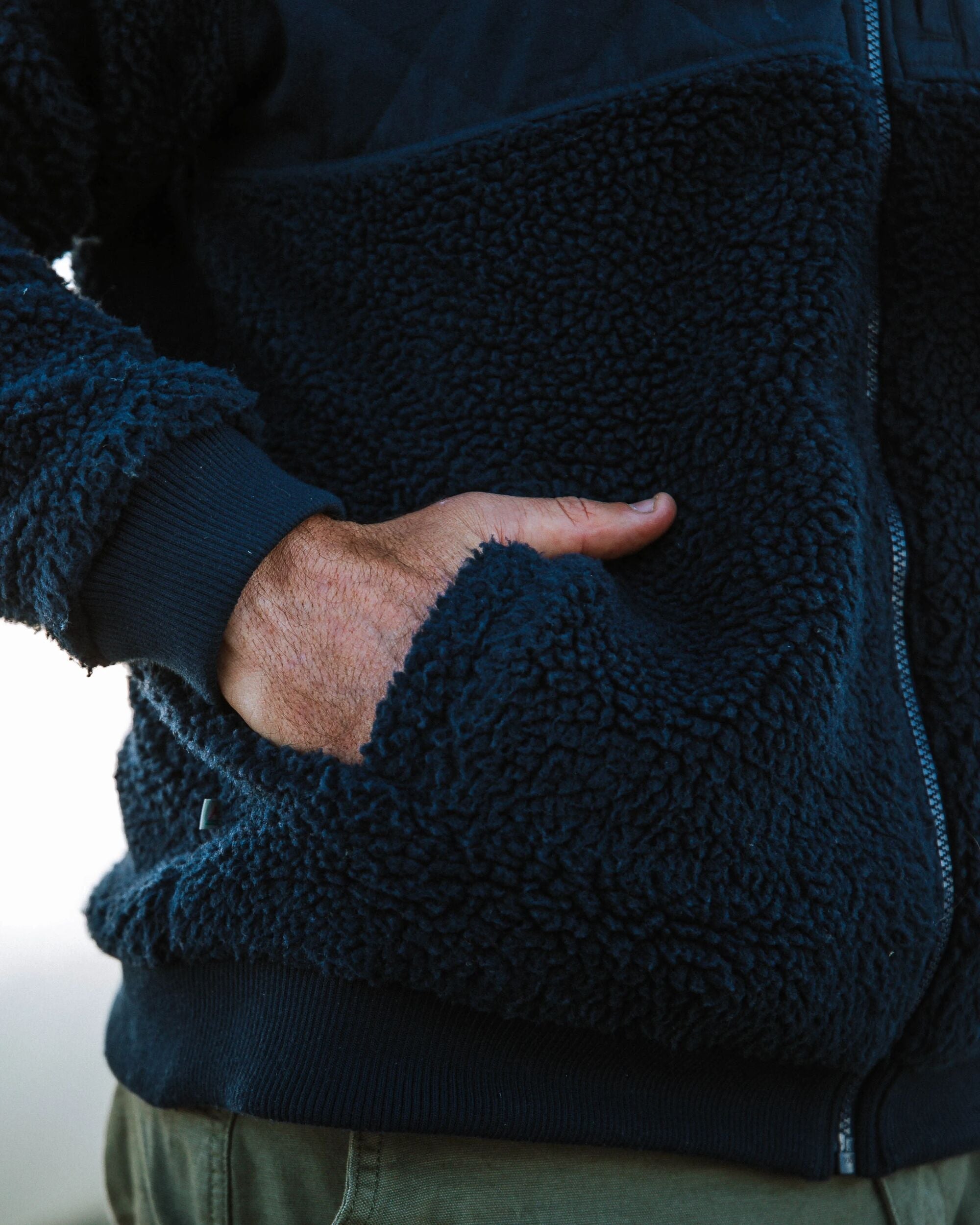 Adventure Recycled Deep-Pile Sherpa Fleece - Rich Navy