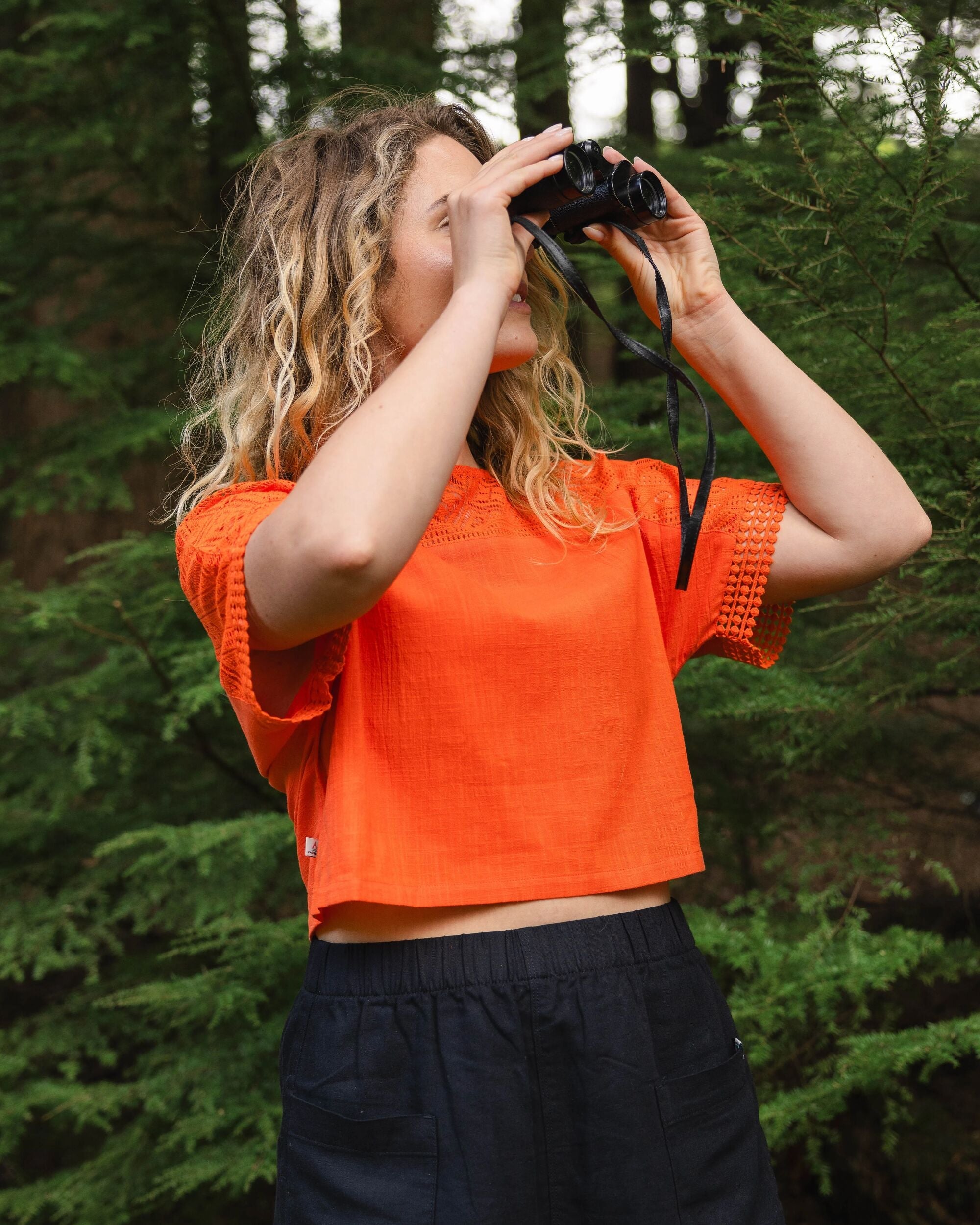 Flurry Woven Top - Ember Orange