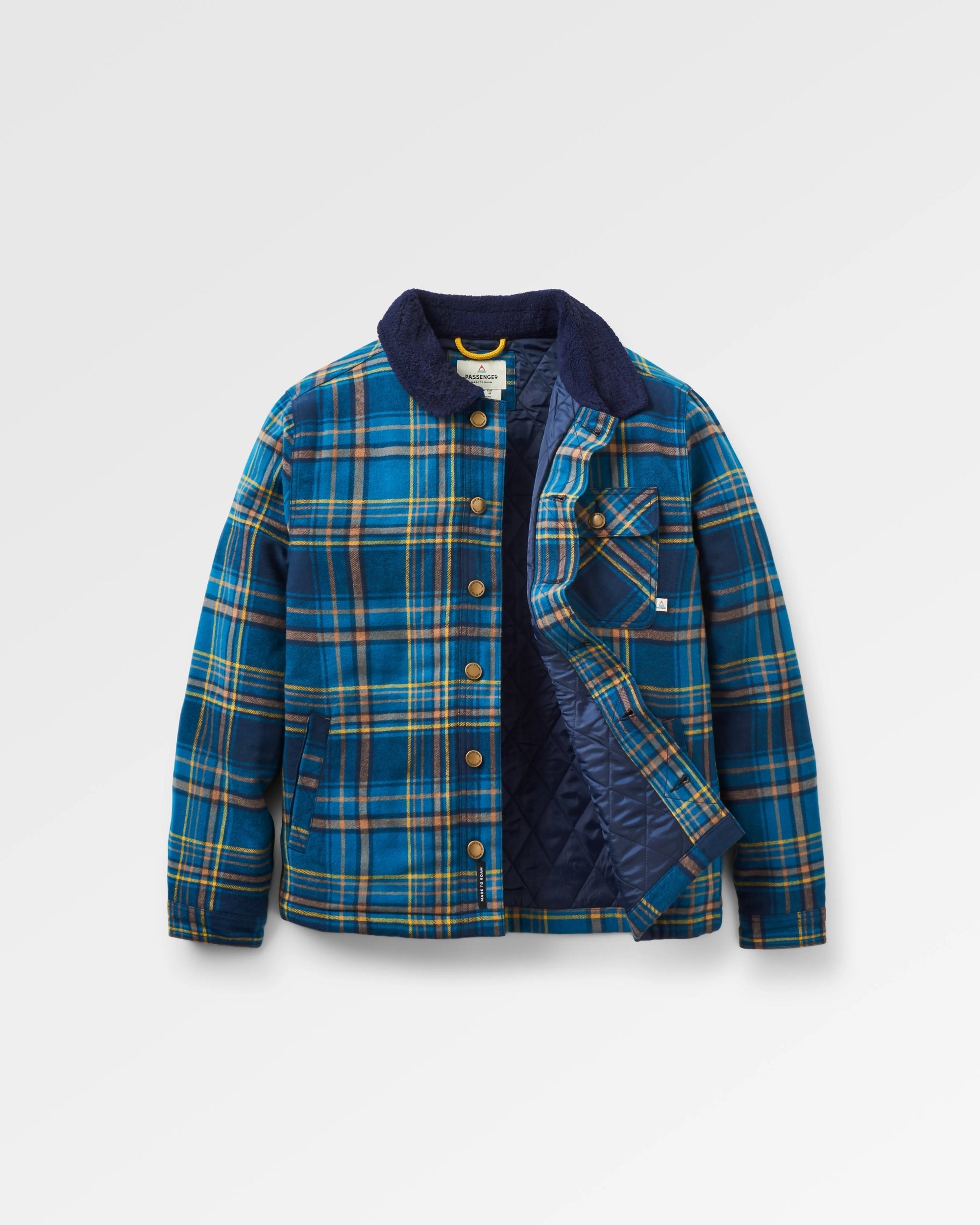 Falcon Organic Cotton Jacket - Tidal Blue Check