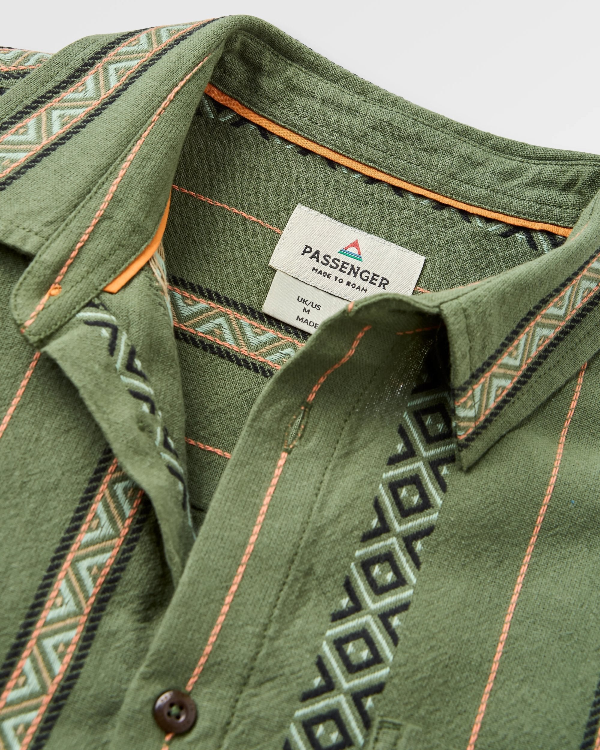 Chill Textured Short Sleeve Shirt - Wild Green Stripe