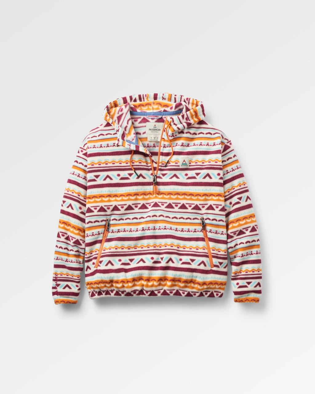 Ayla Micro Polartec® Hooded Fleece - Geo Tracks Birch