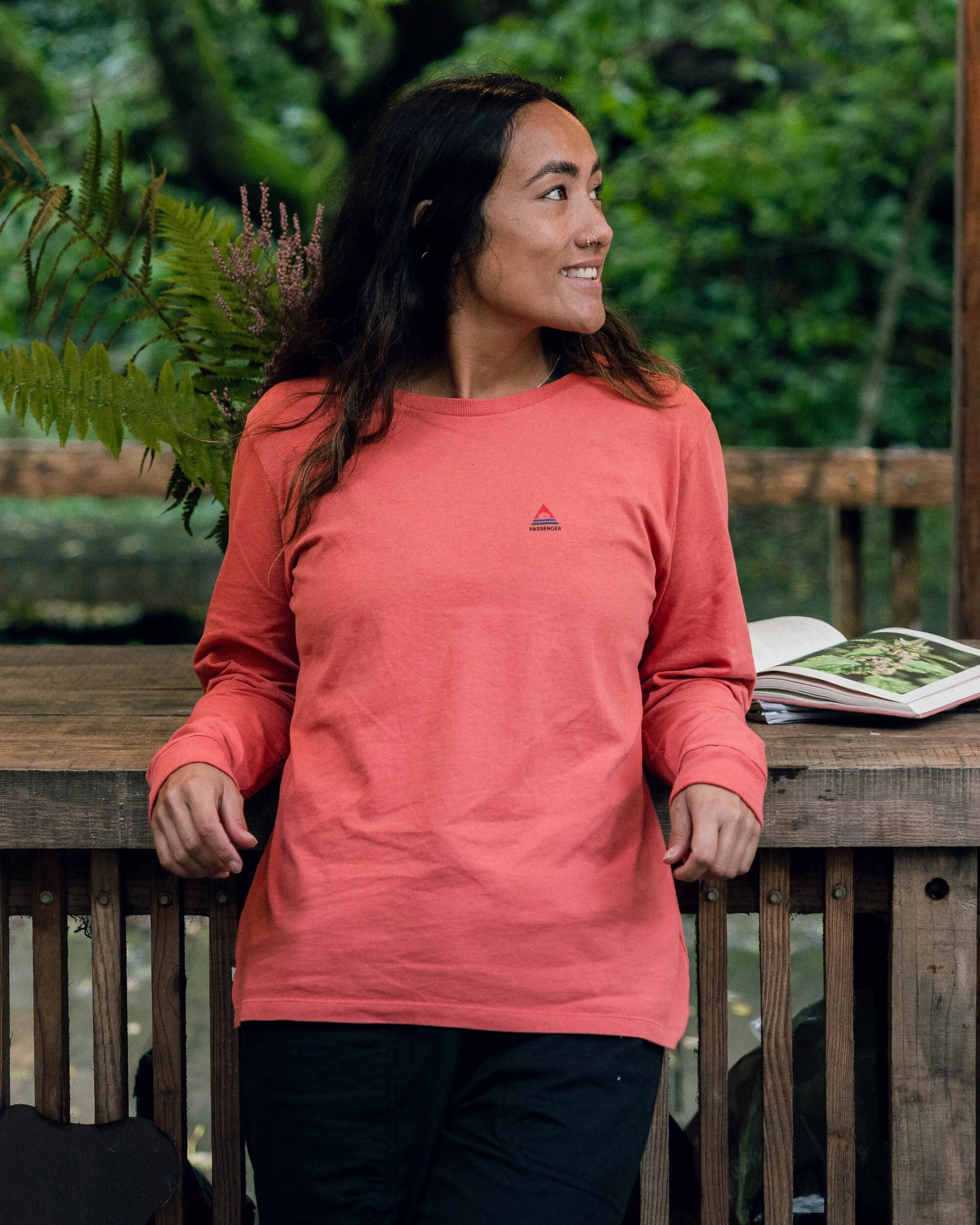 Classic Recycled Cotton LS T-Shirt - Mineral Red