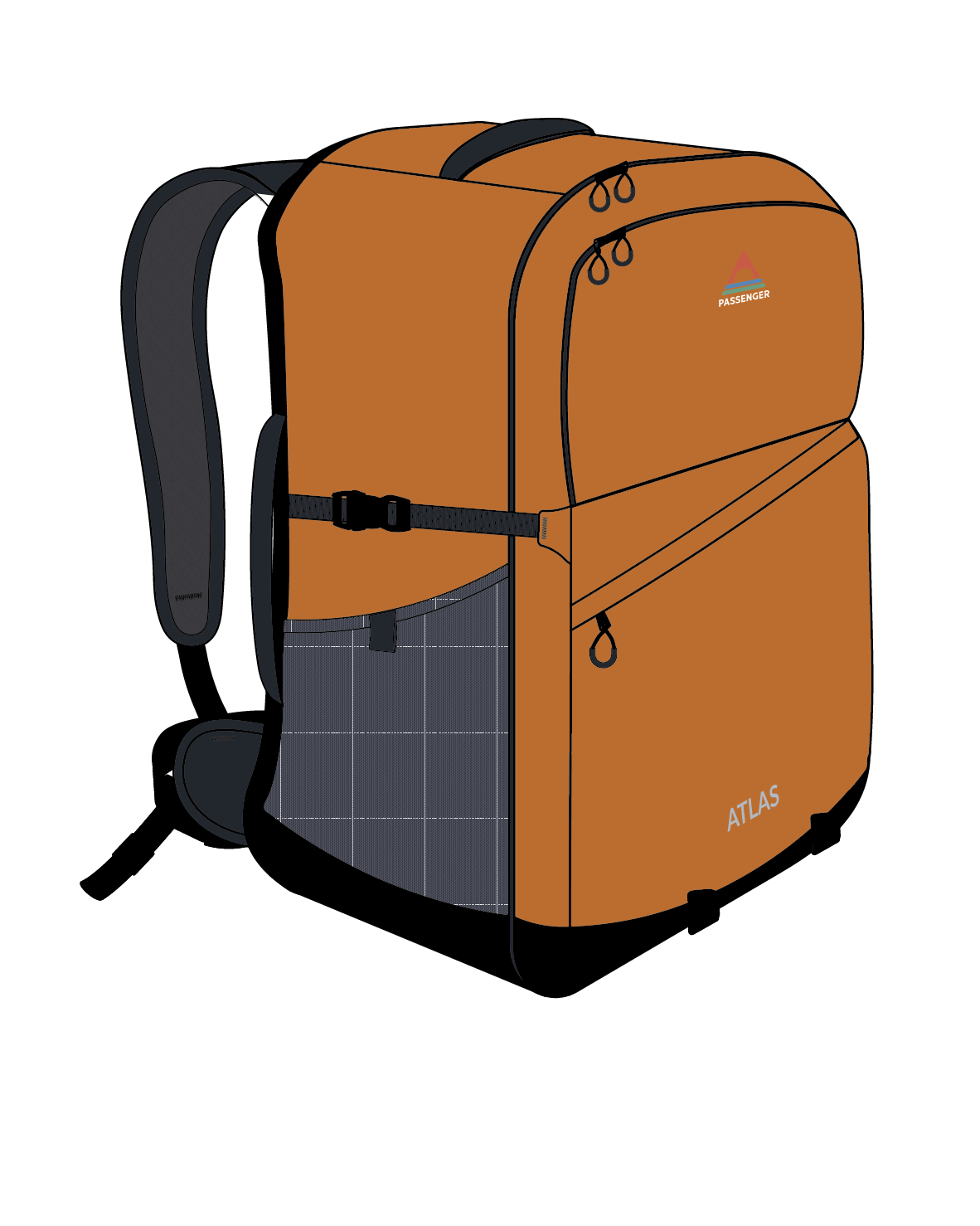 Atlas Backpack Duffel - Sunrise Orange