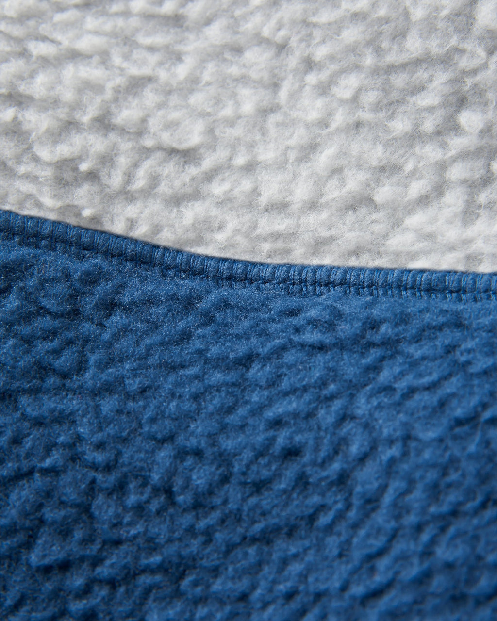 Home Recycled Sherpa Fleece - Grey Marl/Dark Denim
