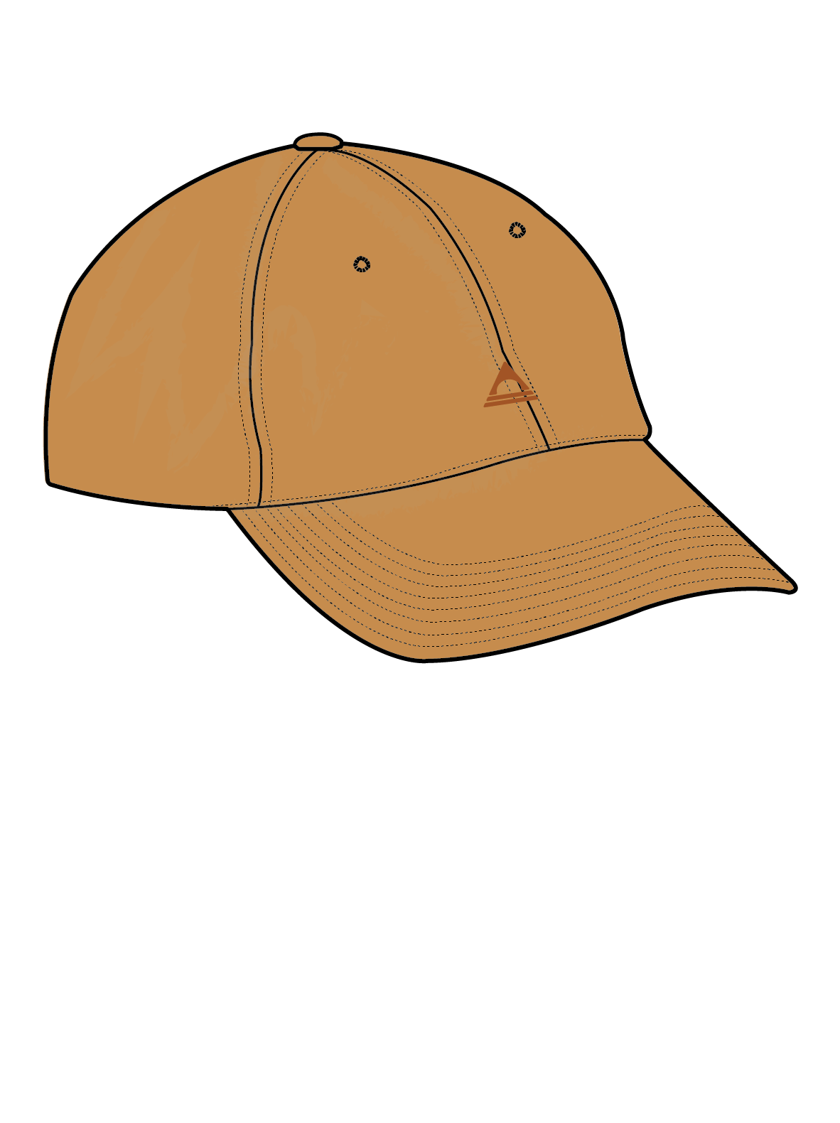 Classic Light Recycled 6 Panel Cap - Sunrise Orange