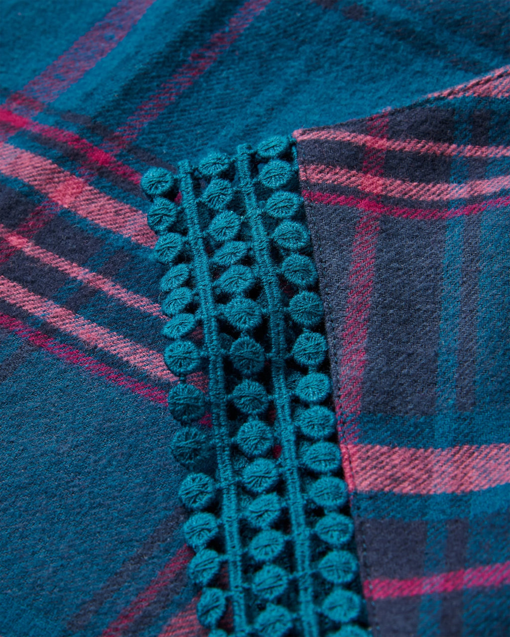Flurry Woven Top - Tidal Blue/Wild Berry Check