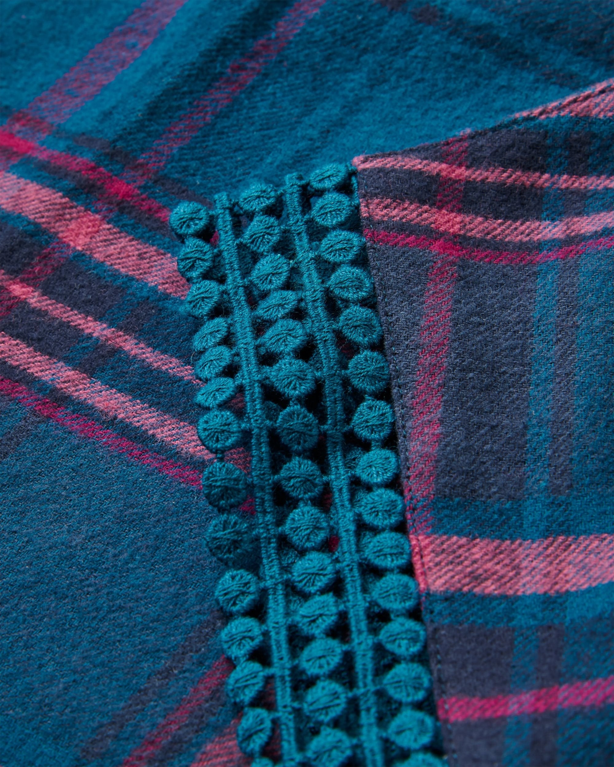 Flurry Woven Top - Tidal Blue/Wild Berry Check