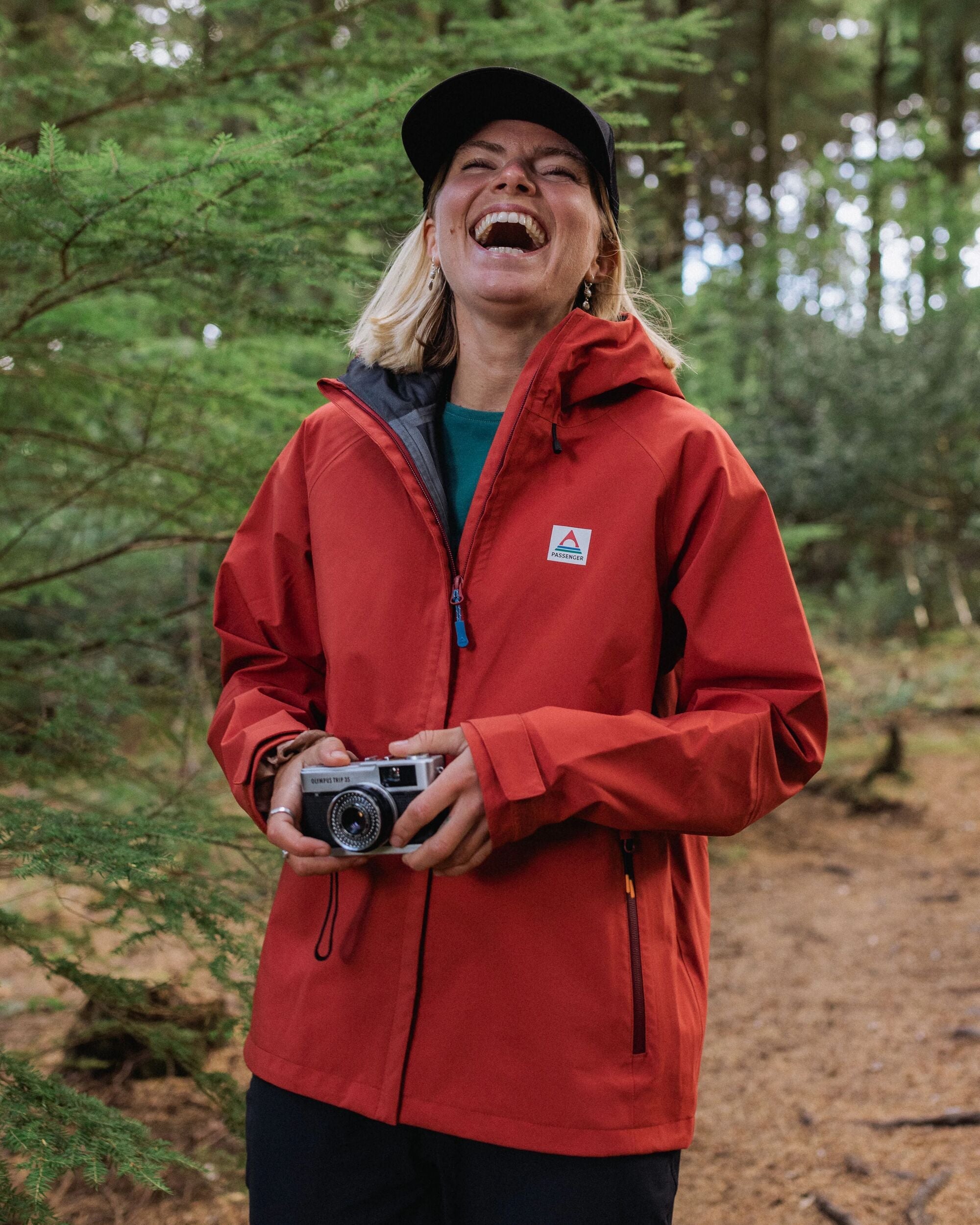 Five Element Recycled Waterproof Jacket - Red Ochre