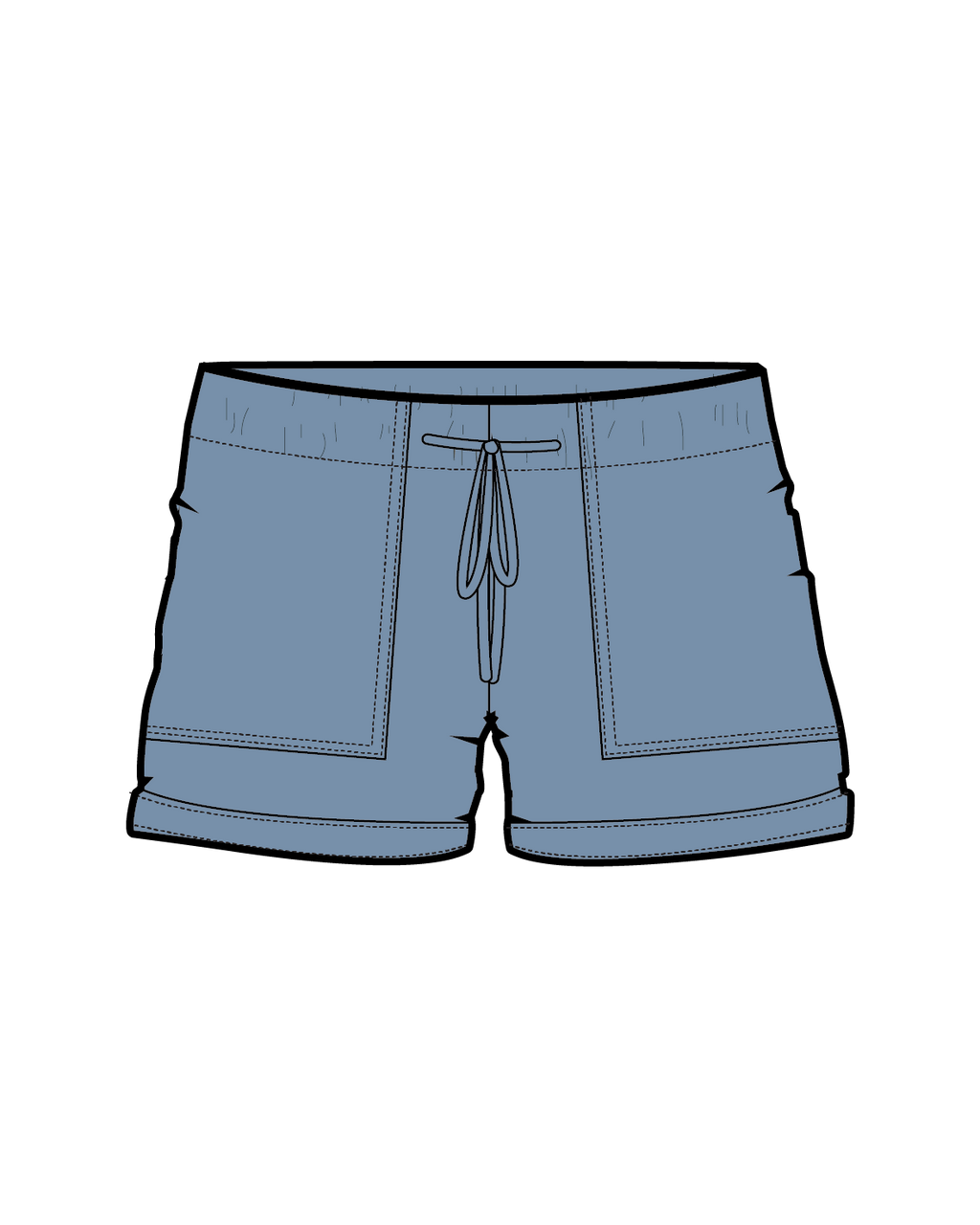 Carriso Organic Cotton Short - Faded Denim