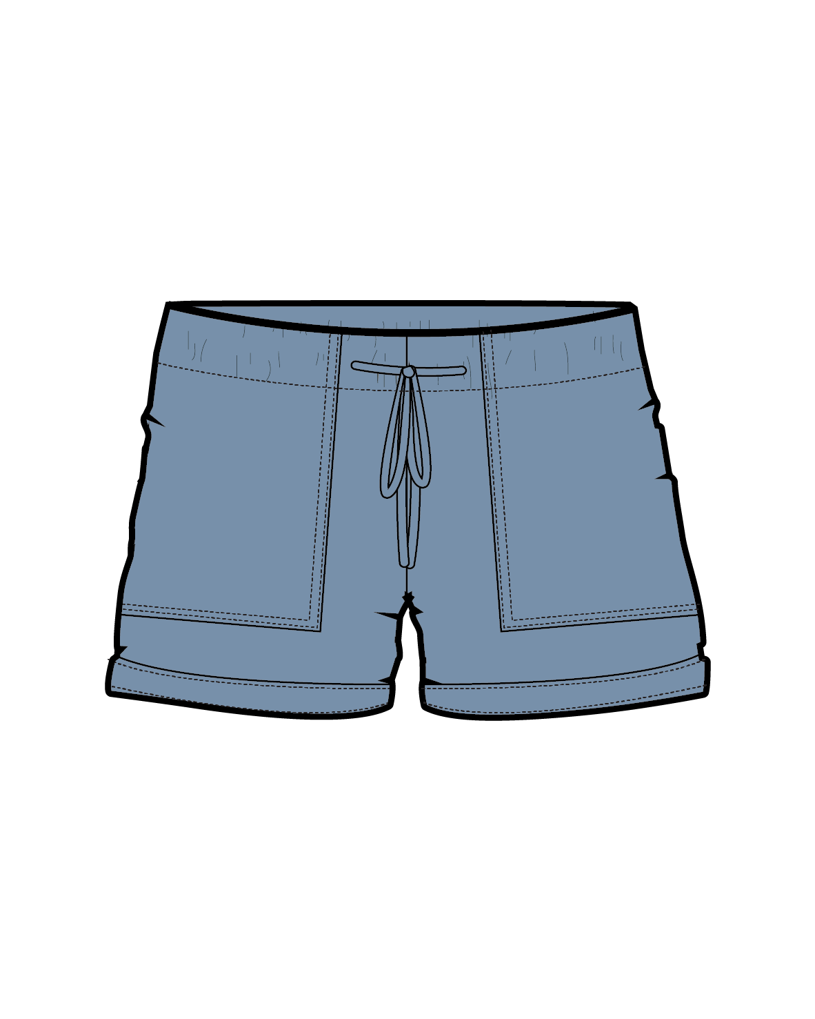 Carriso Organic Cotton Short - Faded Denim