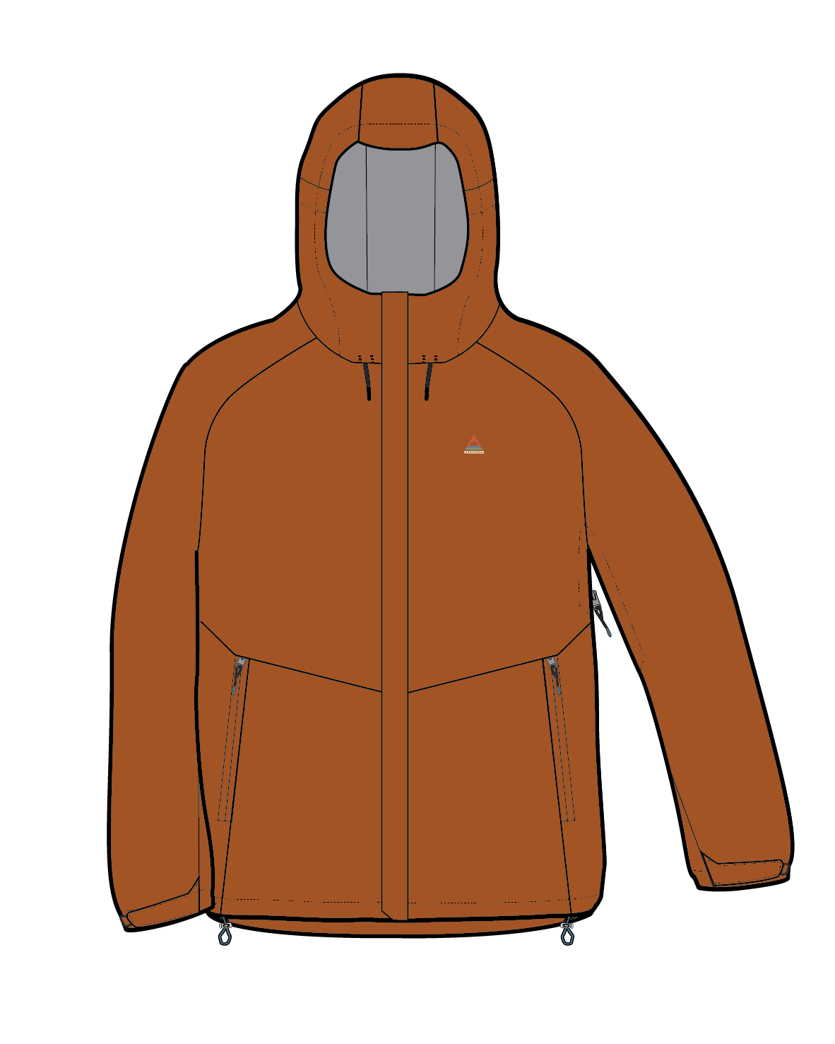 Five Season Recycled Waterproof Jacket - Sunset Orange