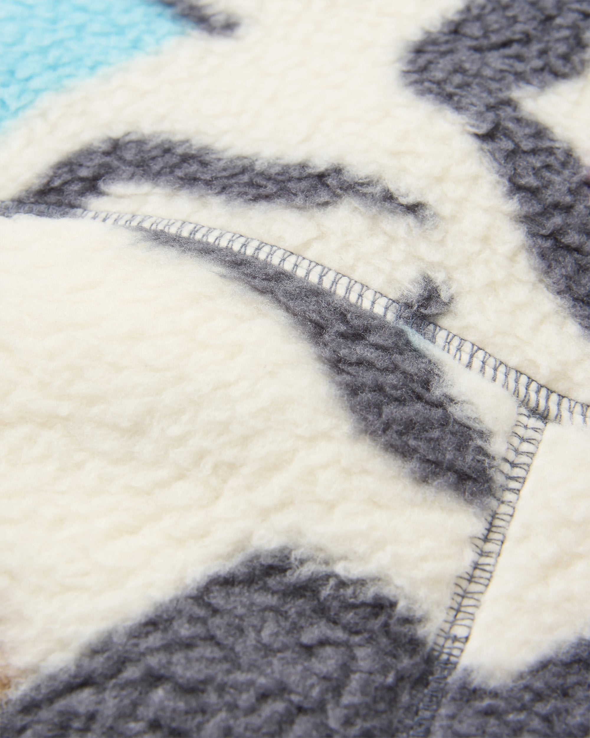 Fairbanks Recycled Sherpa Gilet - Abstract Trails Off White