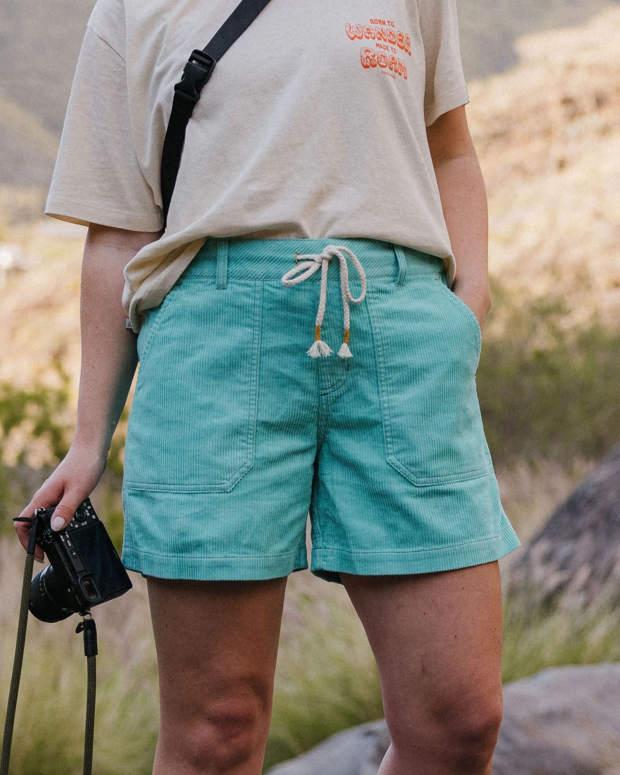 Avian Organic Cord Short - Aqua