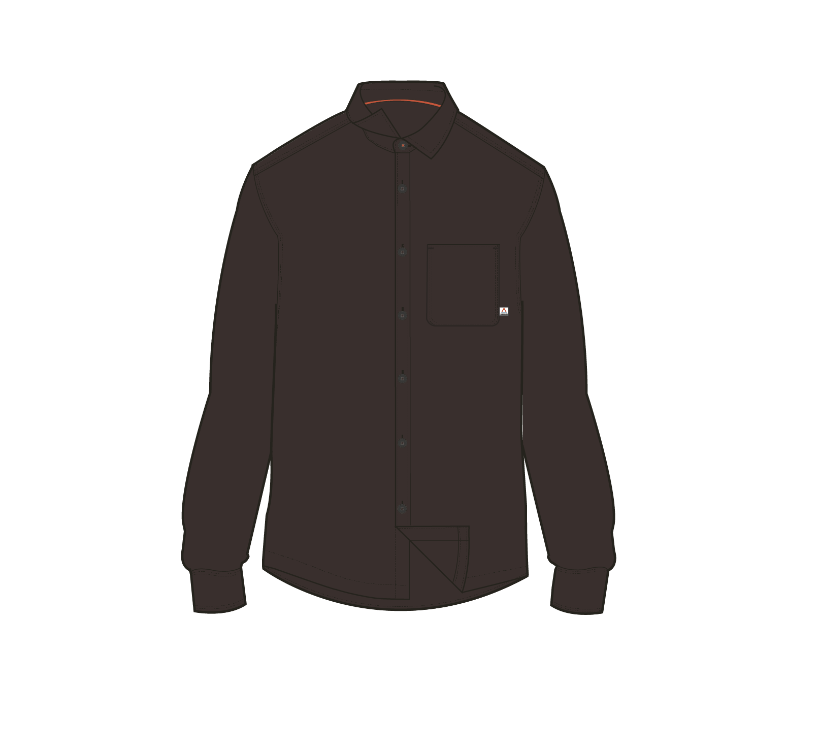 Arica Textured Organic Cotton Shirt - Espresso