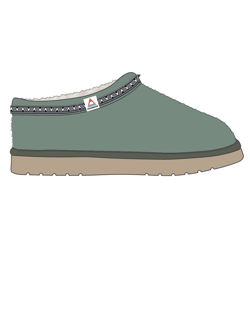 Ember Sherpa Fleece Slipper - Pistachio