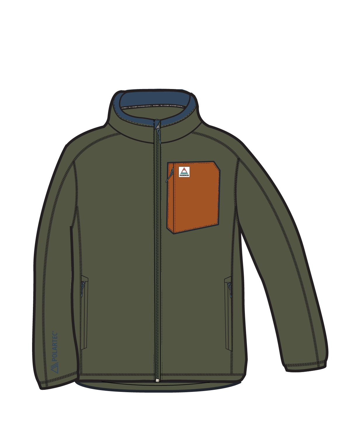 Hudson Recycled Polartec® Fleece - Khaki