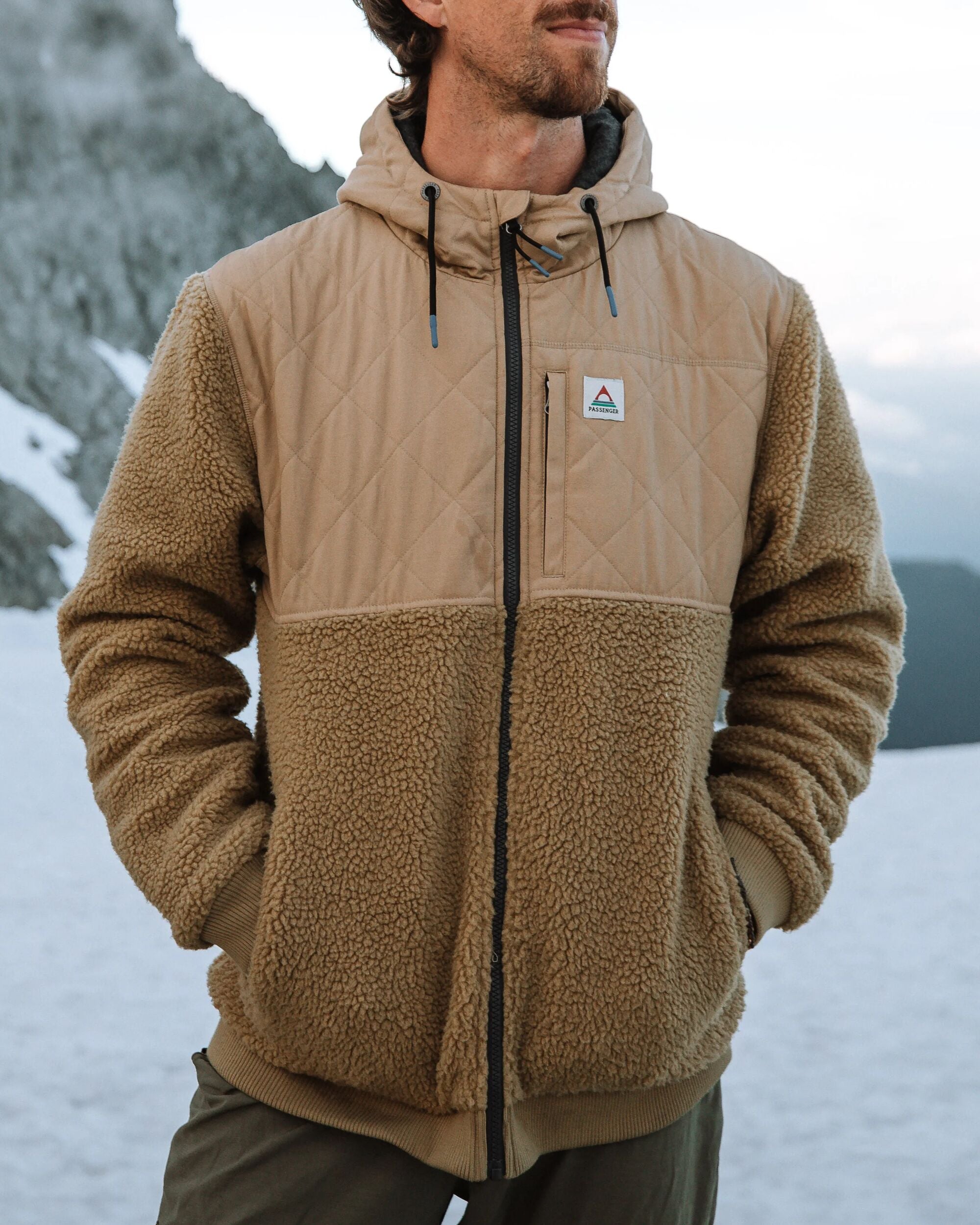 Adventure Recycled Deep-Pile Sherpa Fleece - Biscuit