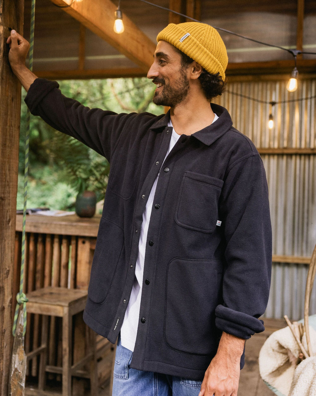 Adapt Fleece Overshirt - Black