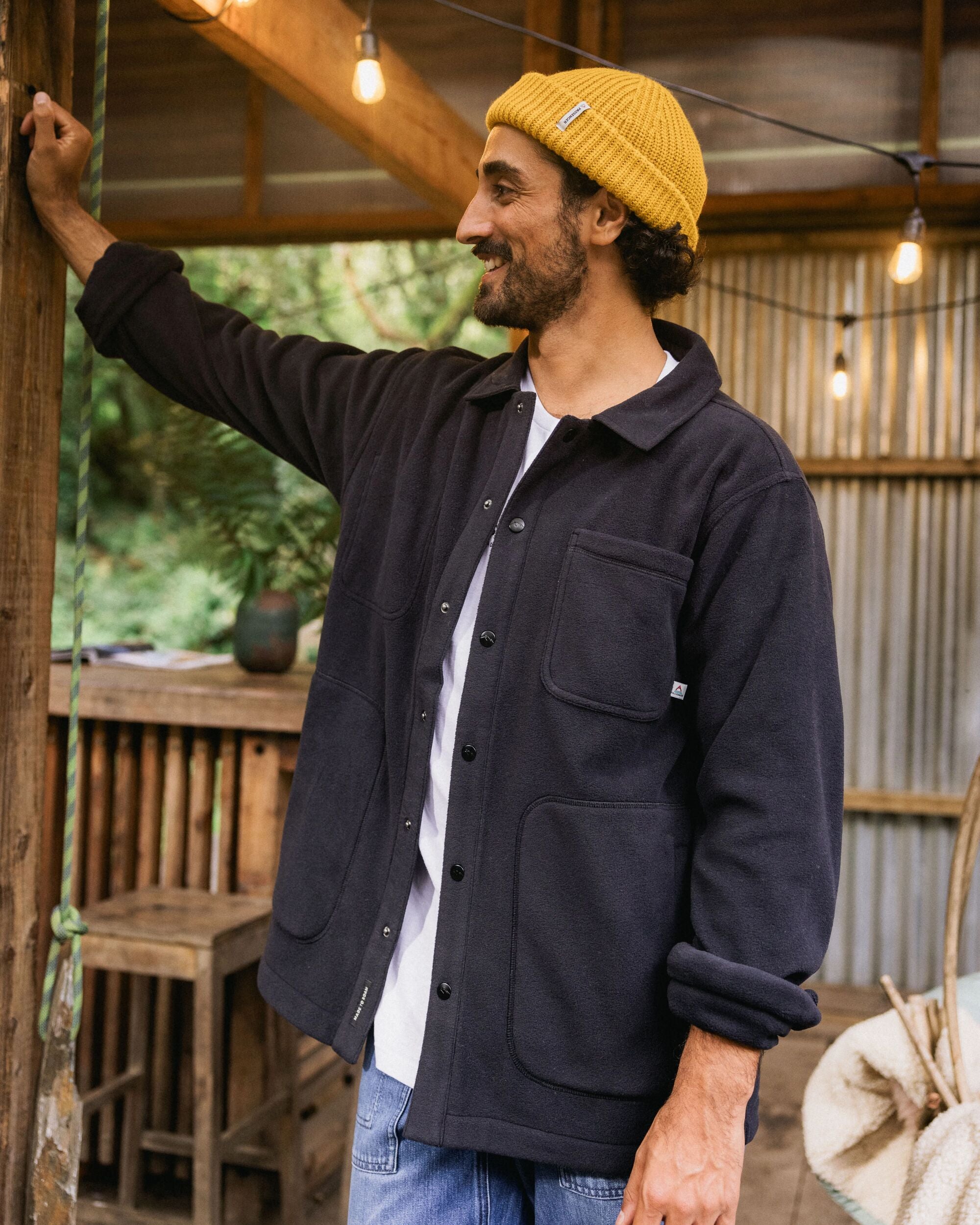 Adapt Fleece Overshirt - Black