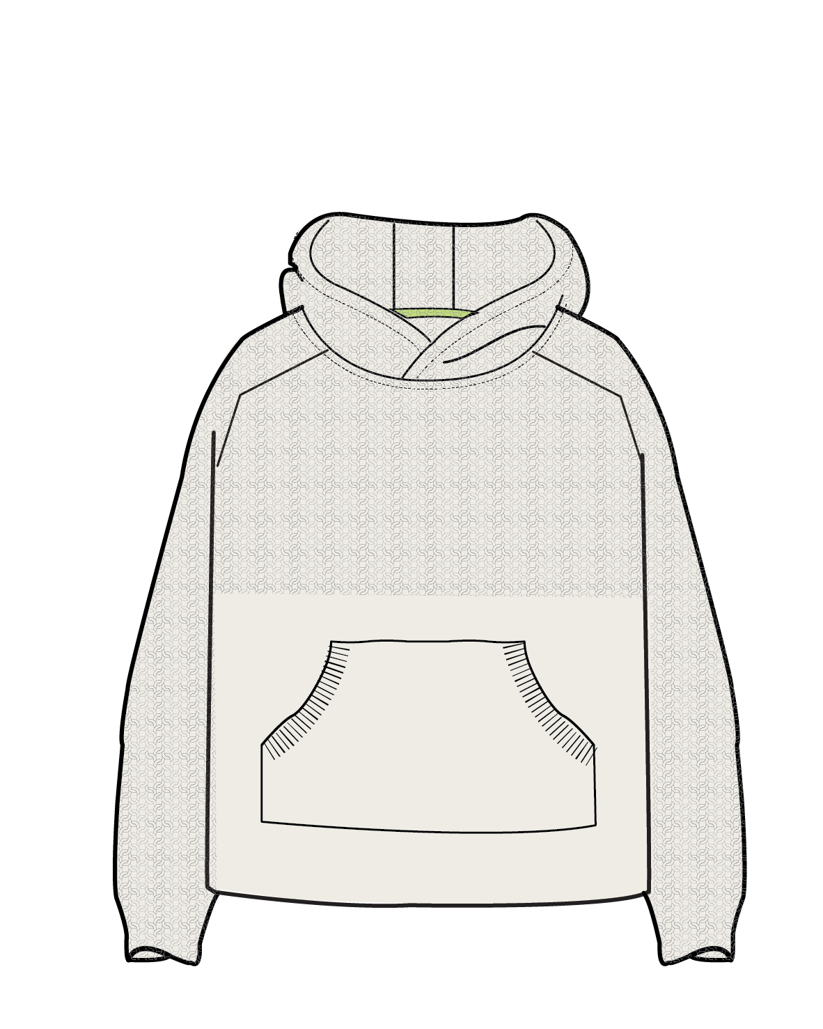Cove Organic Cotton Knitted Hoodie - Off White