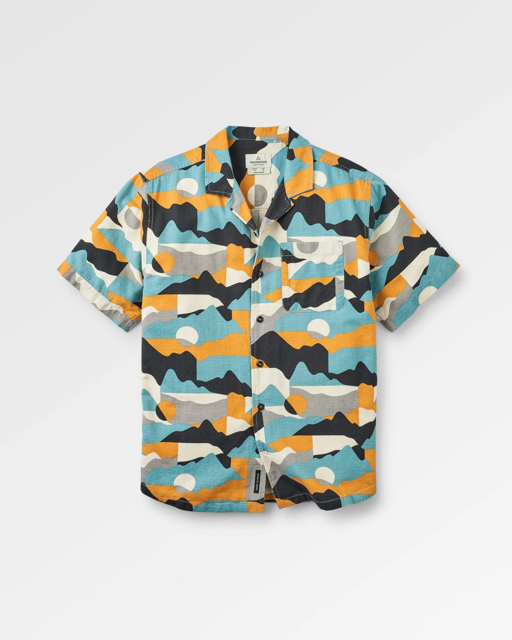 Cove Organic Cotton Textured Shirt - Vista Patchwork Arctic