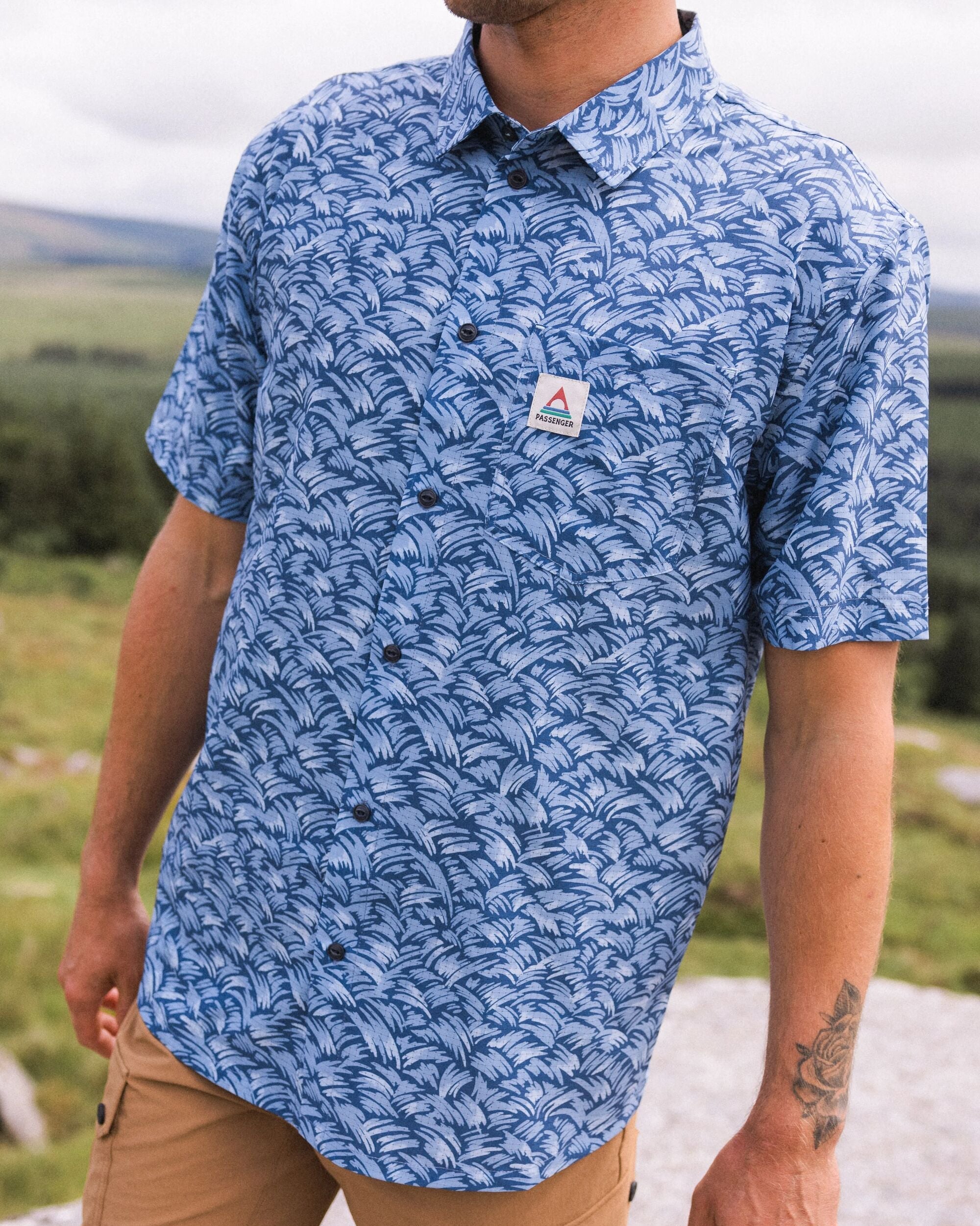 365 Recycled Active Shirt - Waves Dark Denim