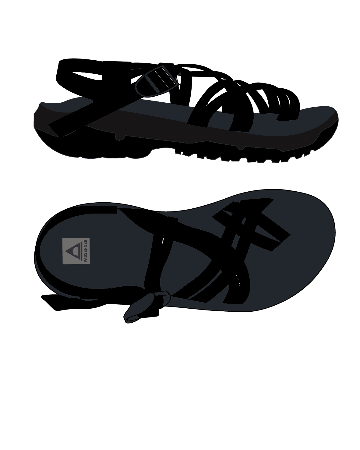 Atlas Roam Sandal - Black