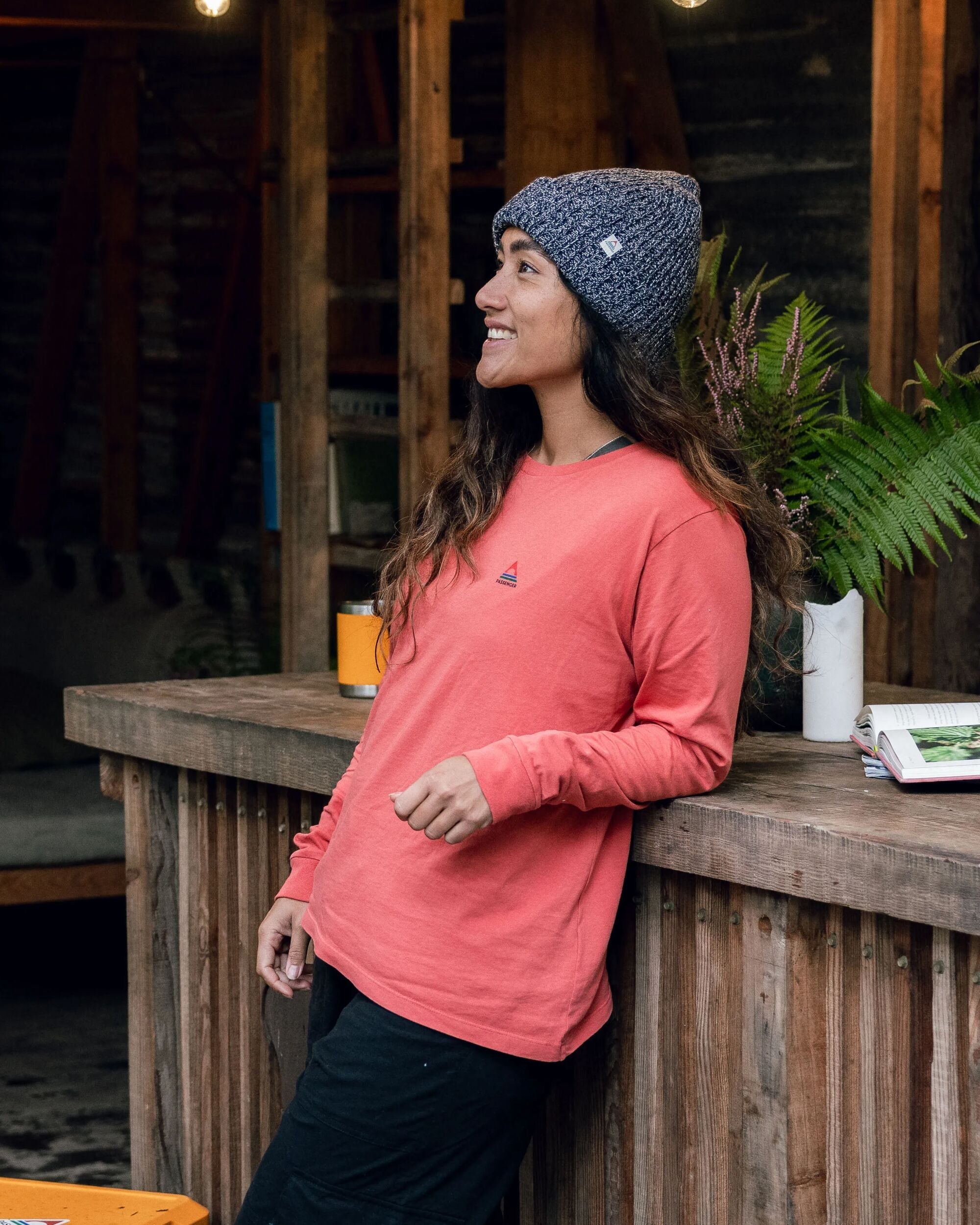 Classic Recycled Cotton LS T-Shirt - Mineral Red