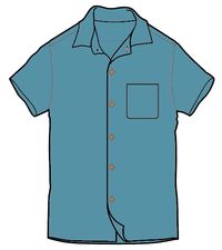 Cove Organic Cotton Short Sleeve Shirt - Blue Pool