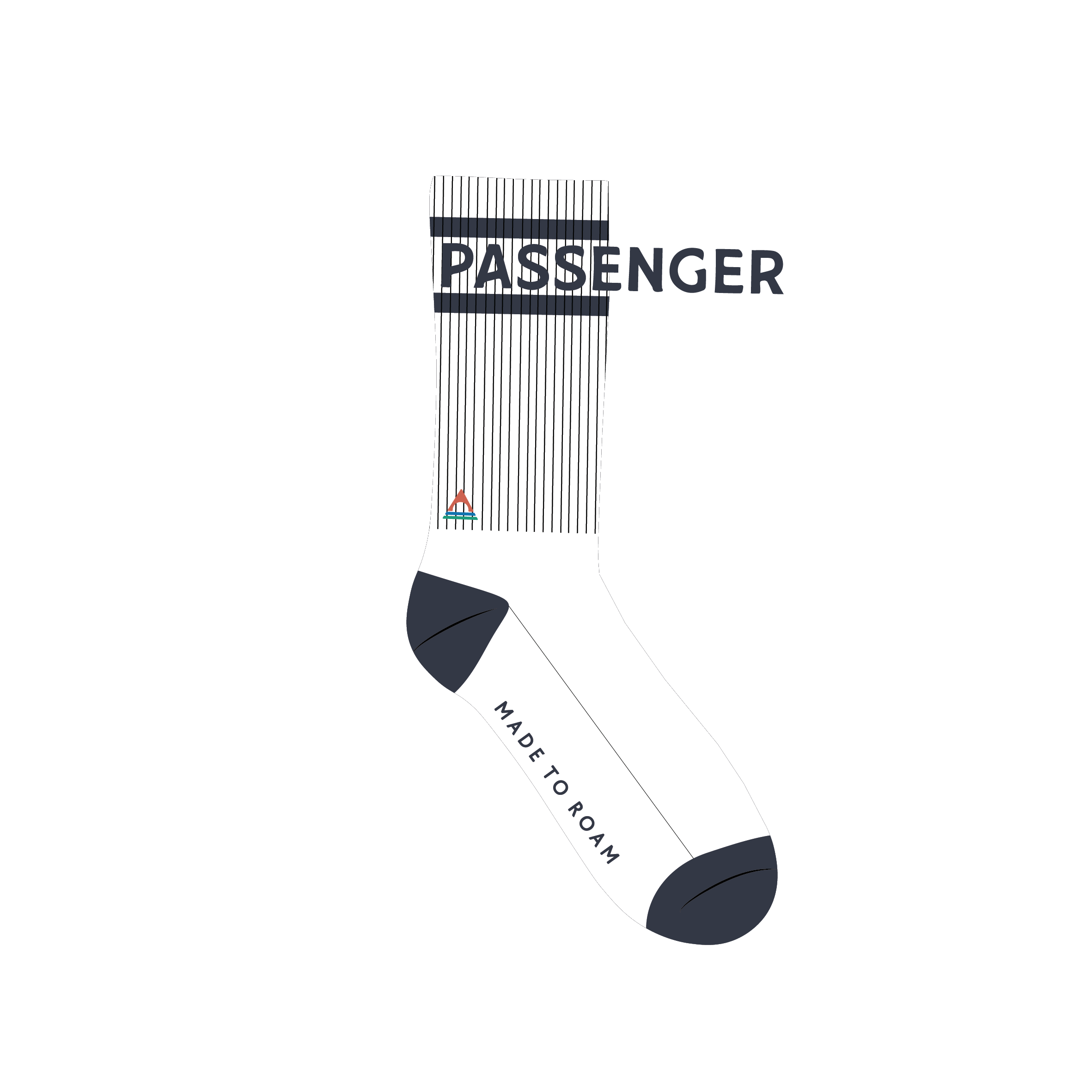Classic Passenger Crew Socks - White