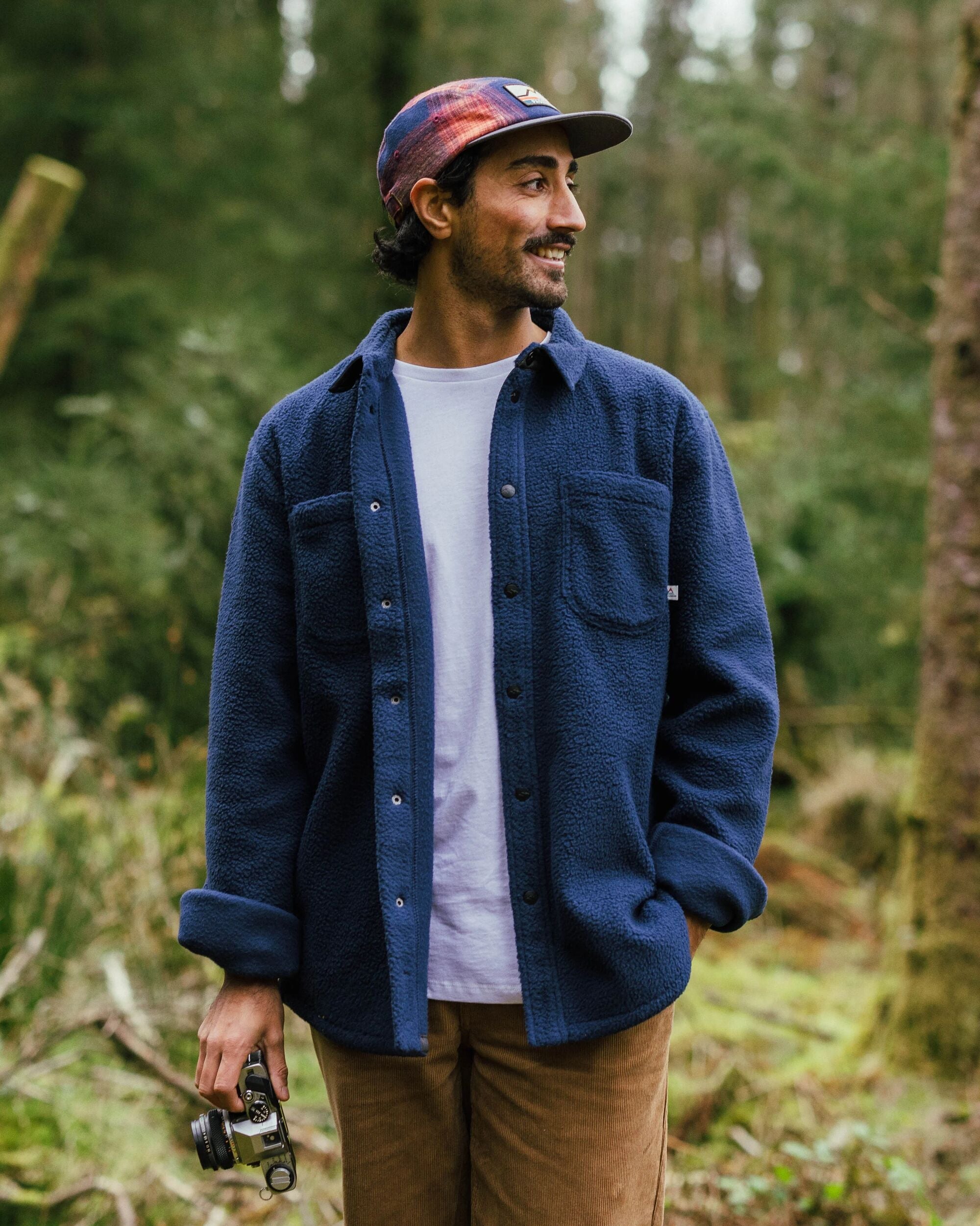 Backcountry Recycled Sherpa Fleece Shirt - Rich Navy