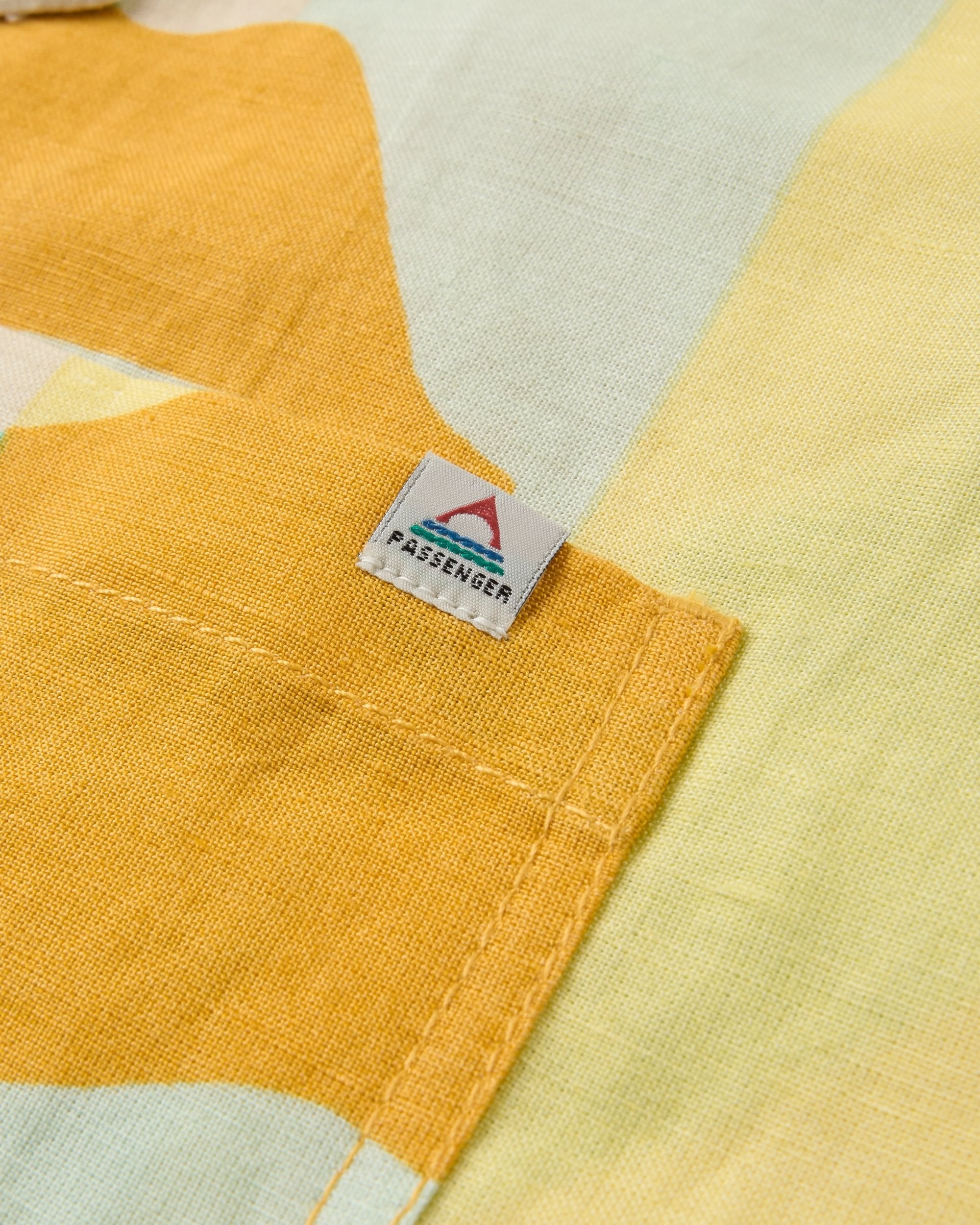 Arden Linen Short Sleeve Shirt - Vista Patchwork Yellow