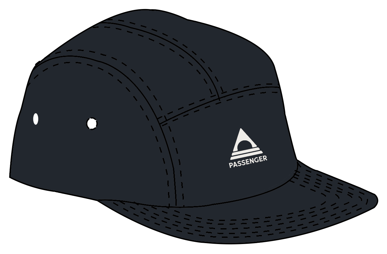 Fixie Recycled 5 Panel Cap - Faded Black