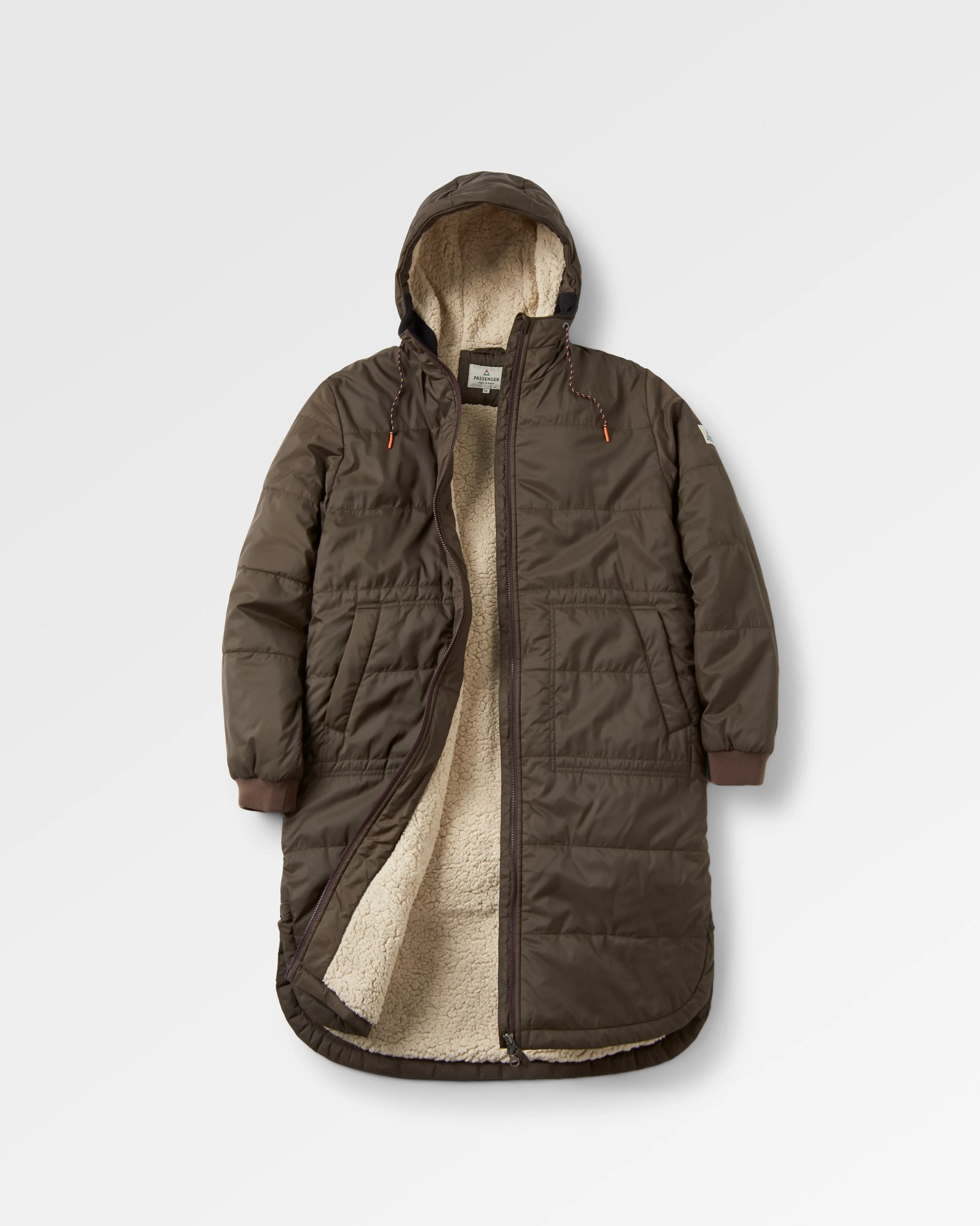 Flora Recycled Sherpa Lined Parka - Coffee