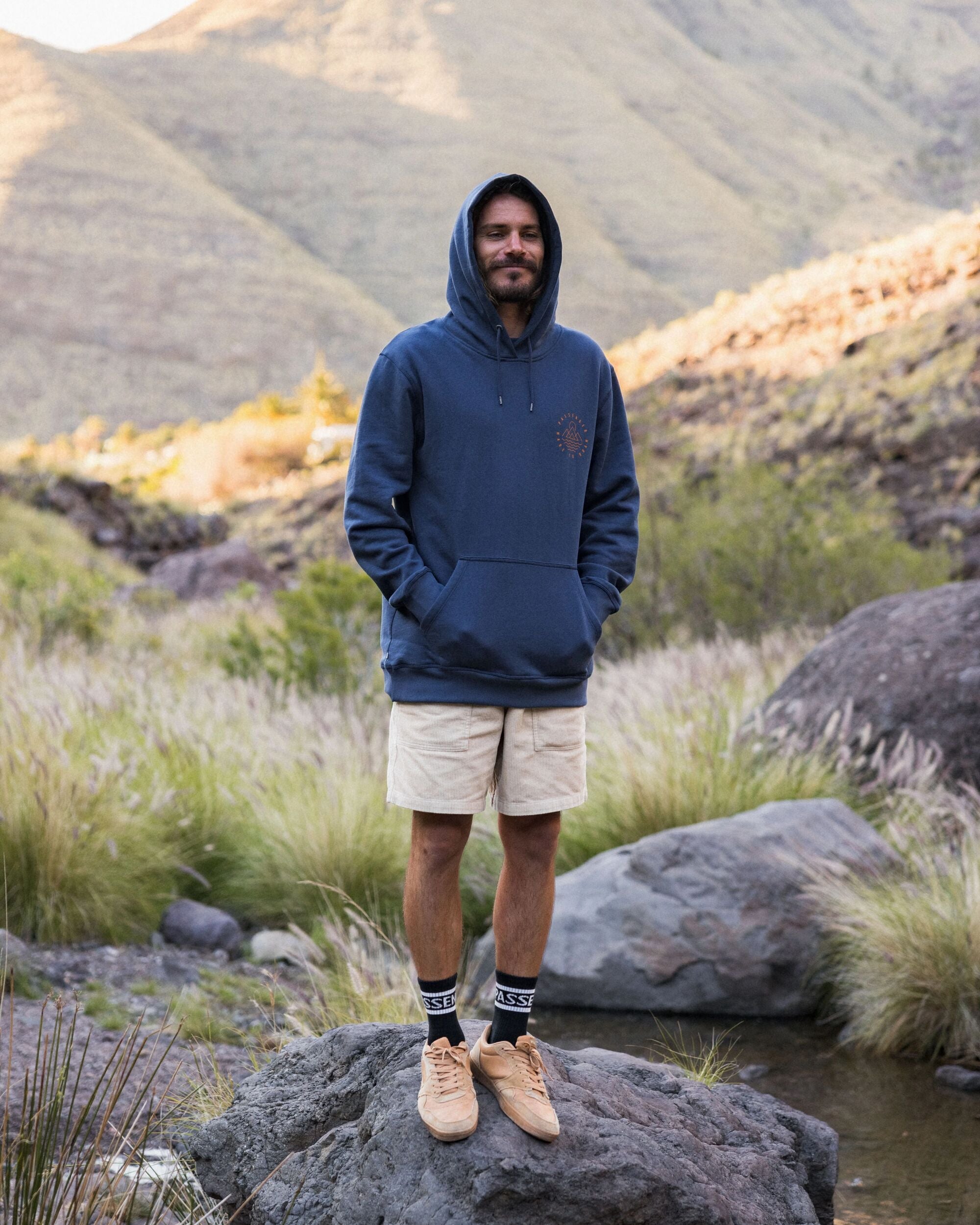 Escapism Recycled Cotton Hoodie - Rich Navy