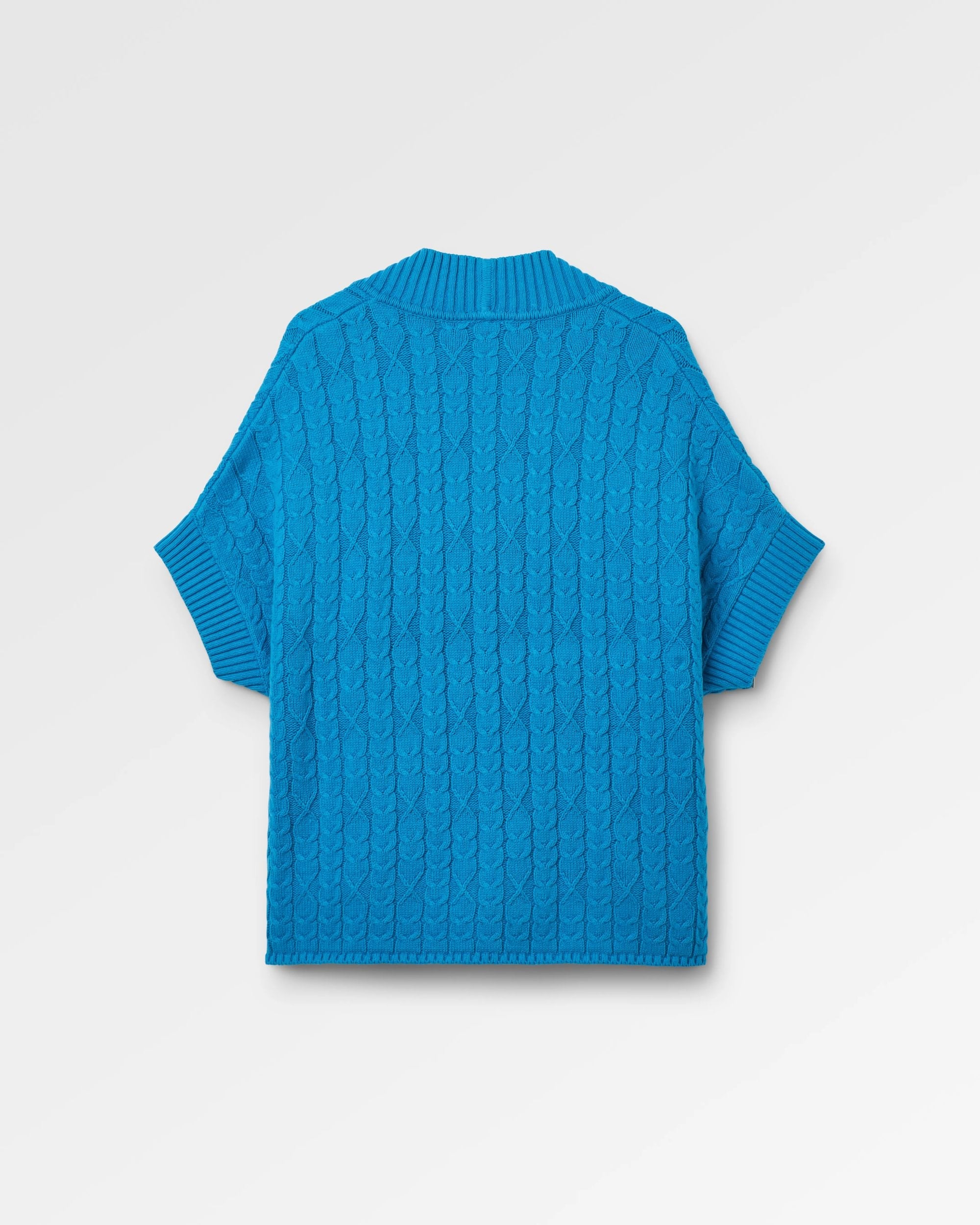Homely Knitted Cardigan - Bluejay