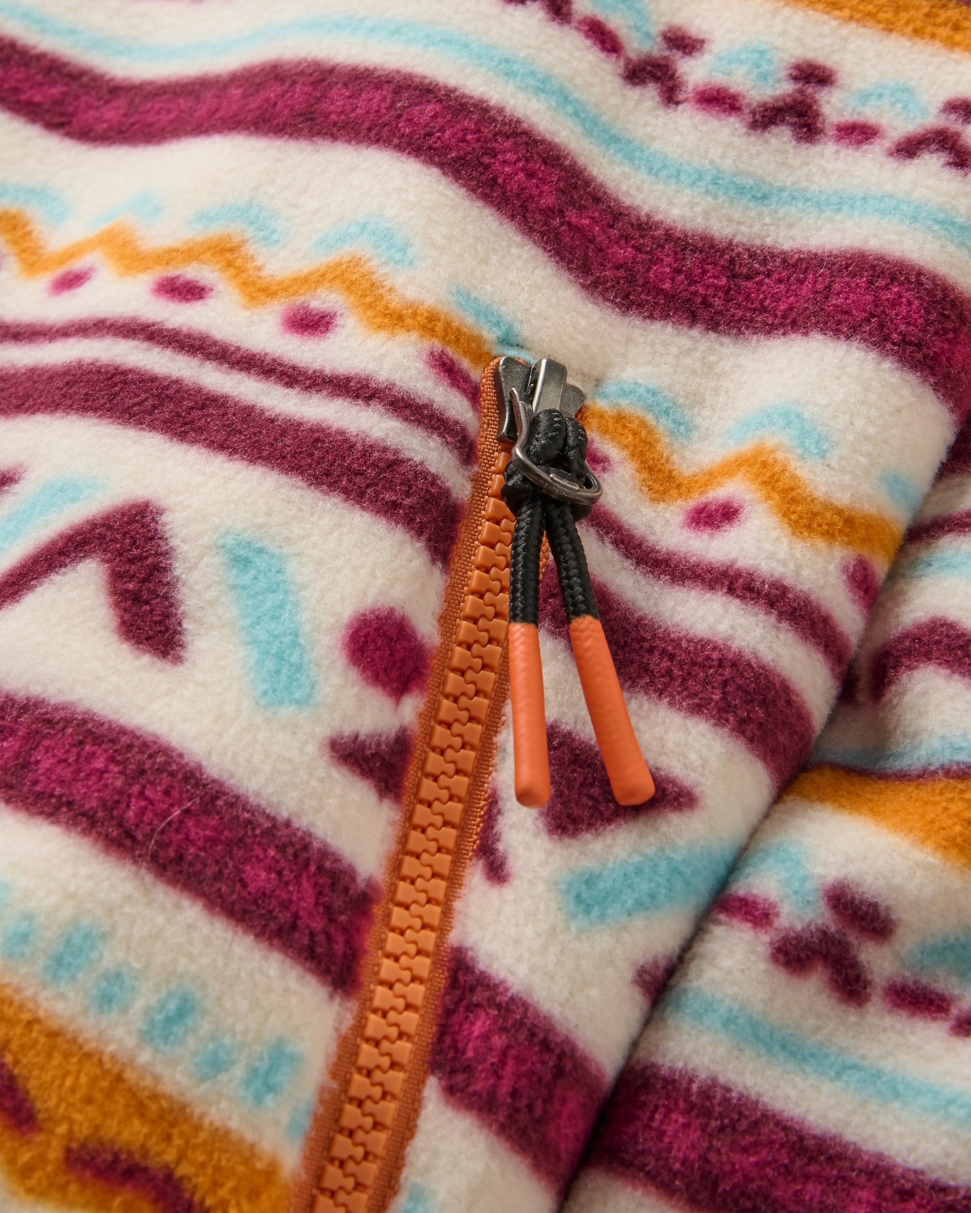 Ayla Recycled Micro Polartec® Fleece - Geo Tracks Birch