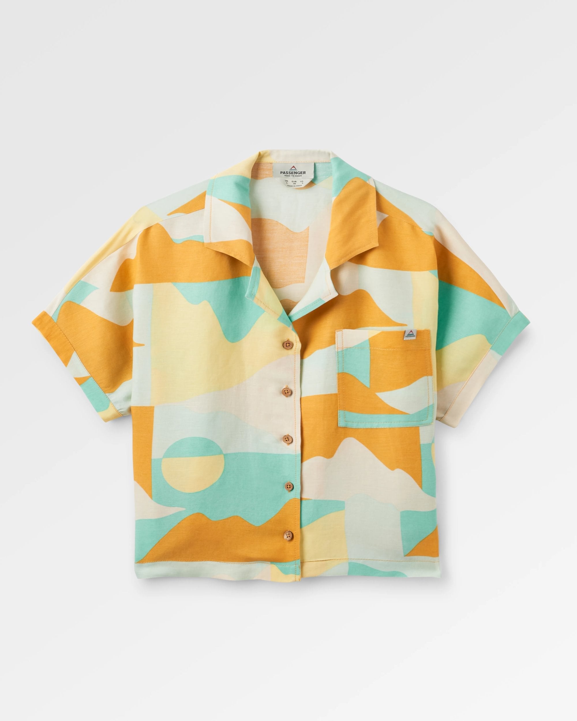 Arden Linen Short Sleeve Shirt - Vista Patchwork Yellow