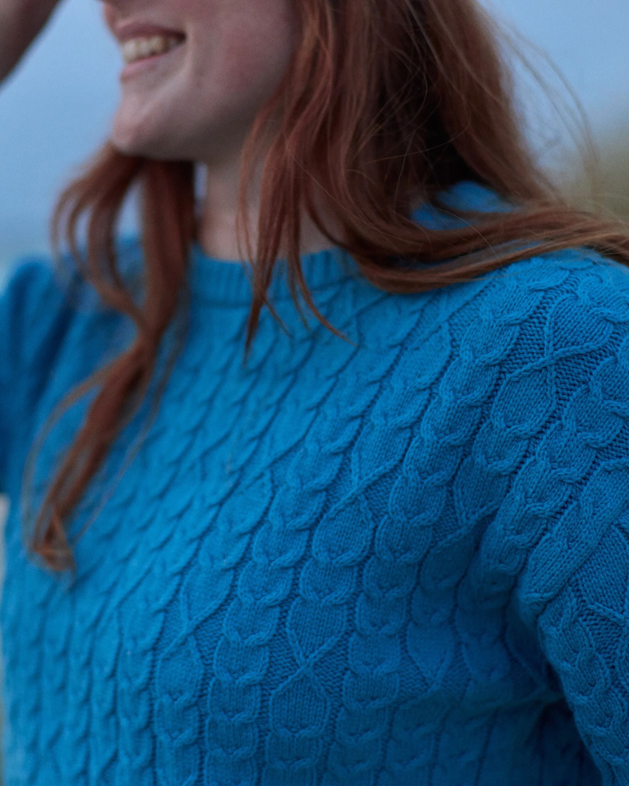 Homely Short Sleeve Knitted Jumper - Bluejay
