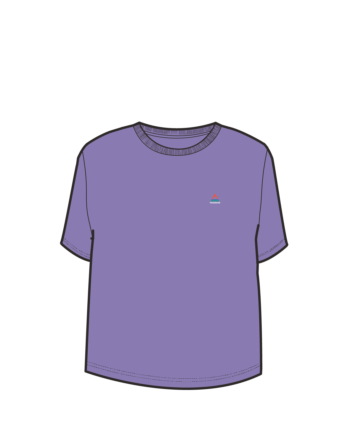 Classic Recycled Cotton T-Shirt - Retro Purple