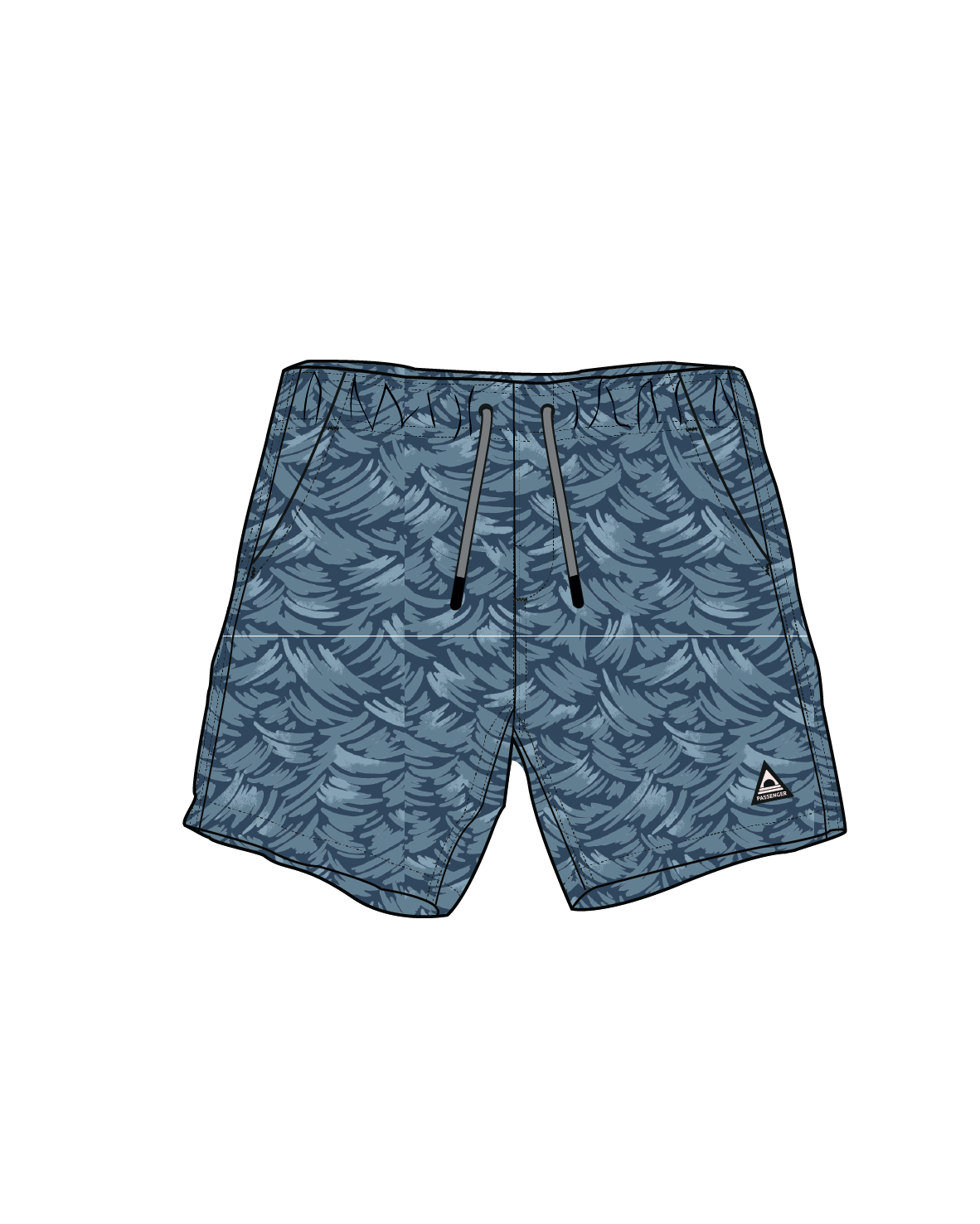 Drifter NetPlus® Beach Linerless Short - Waves Dark Denim