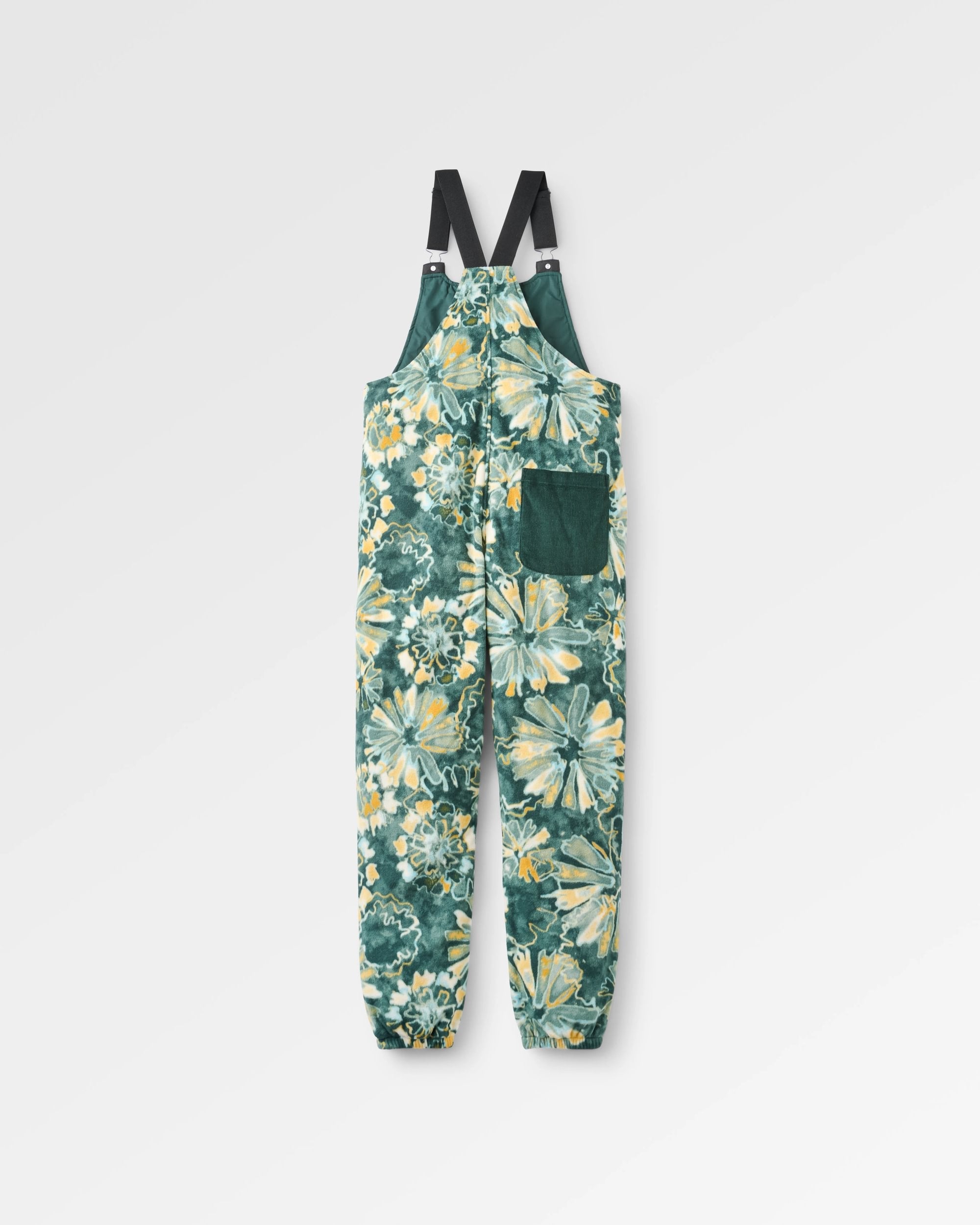 Ace Recycled Polar Fleece Dungarees - Frost Dark Fern