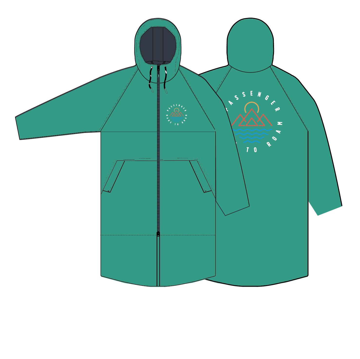 Escapism Recycled Sherpa Lined Changing Robe - Greenlake