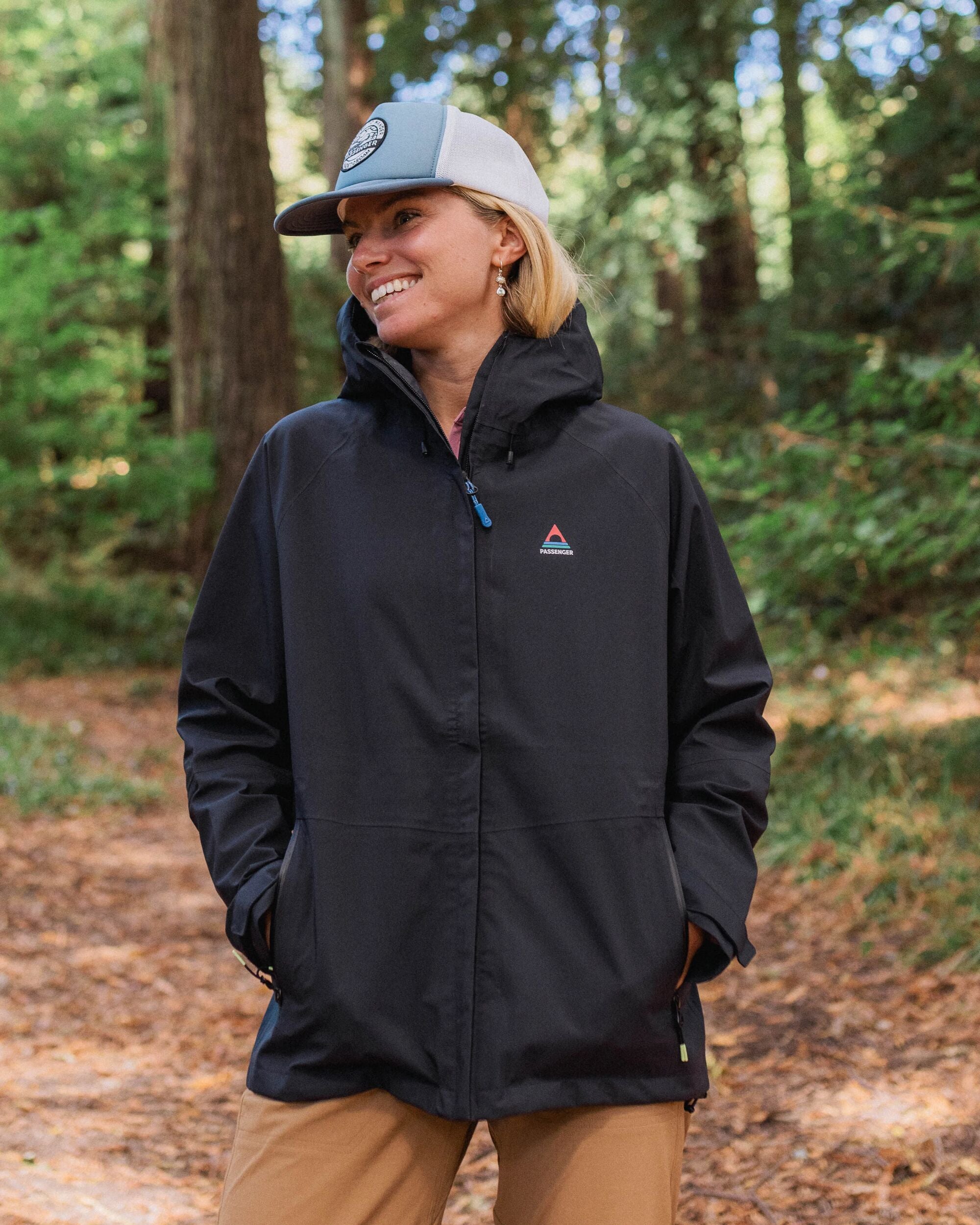 Five Element Recycled Waterproof Jacket - Black