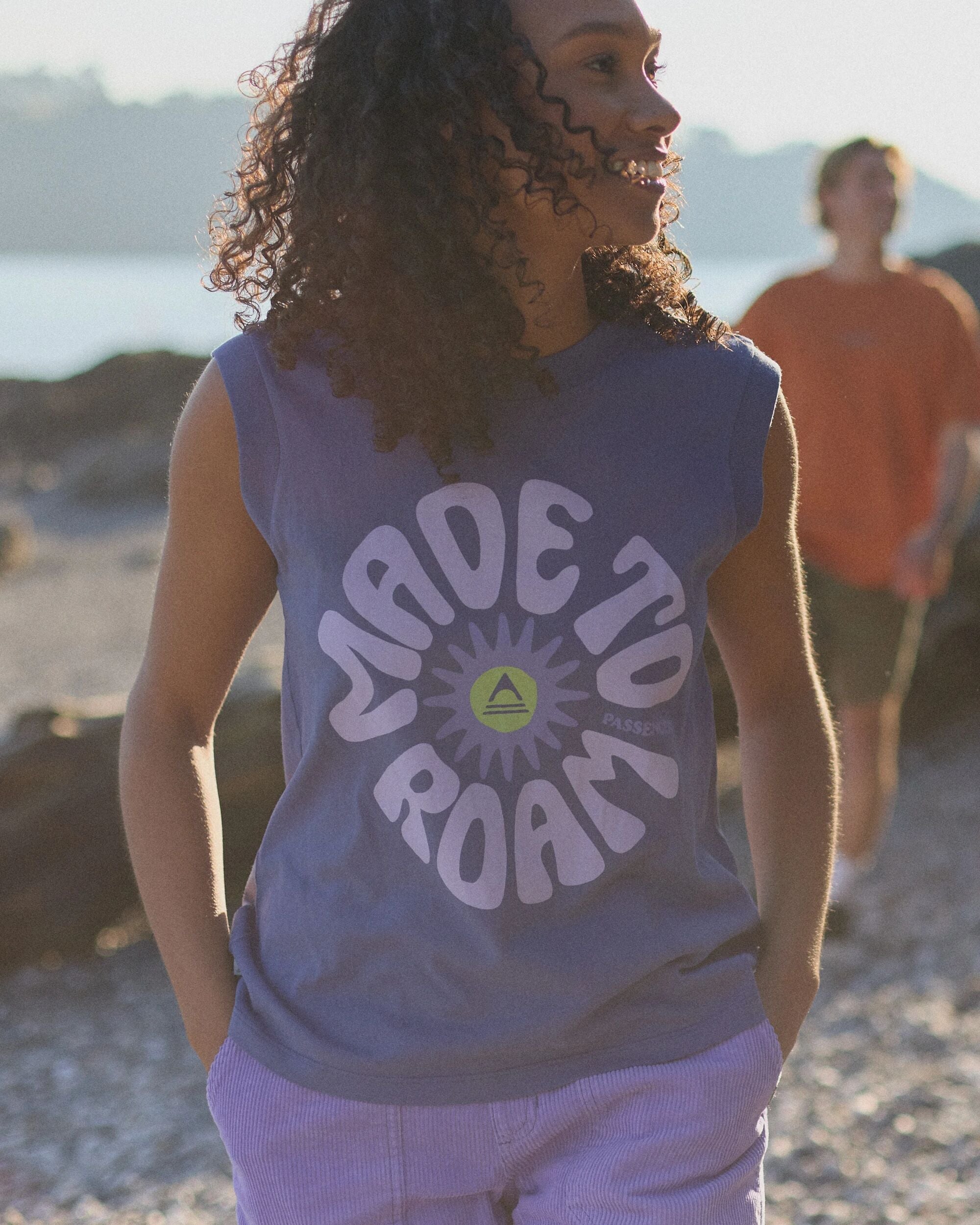 Easy Days Organic Cotton Vest - Purple Indigo