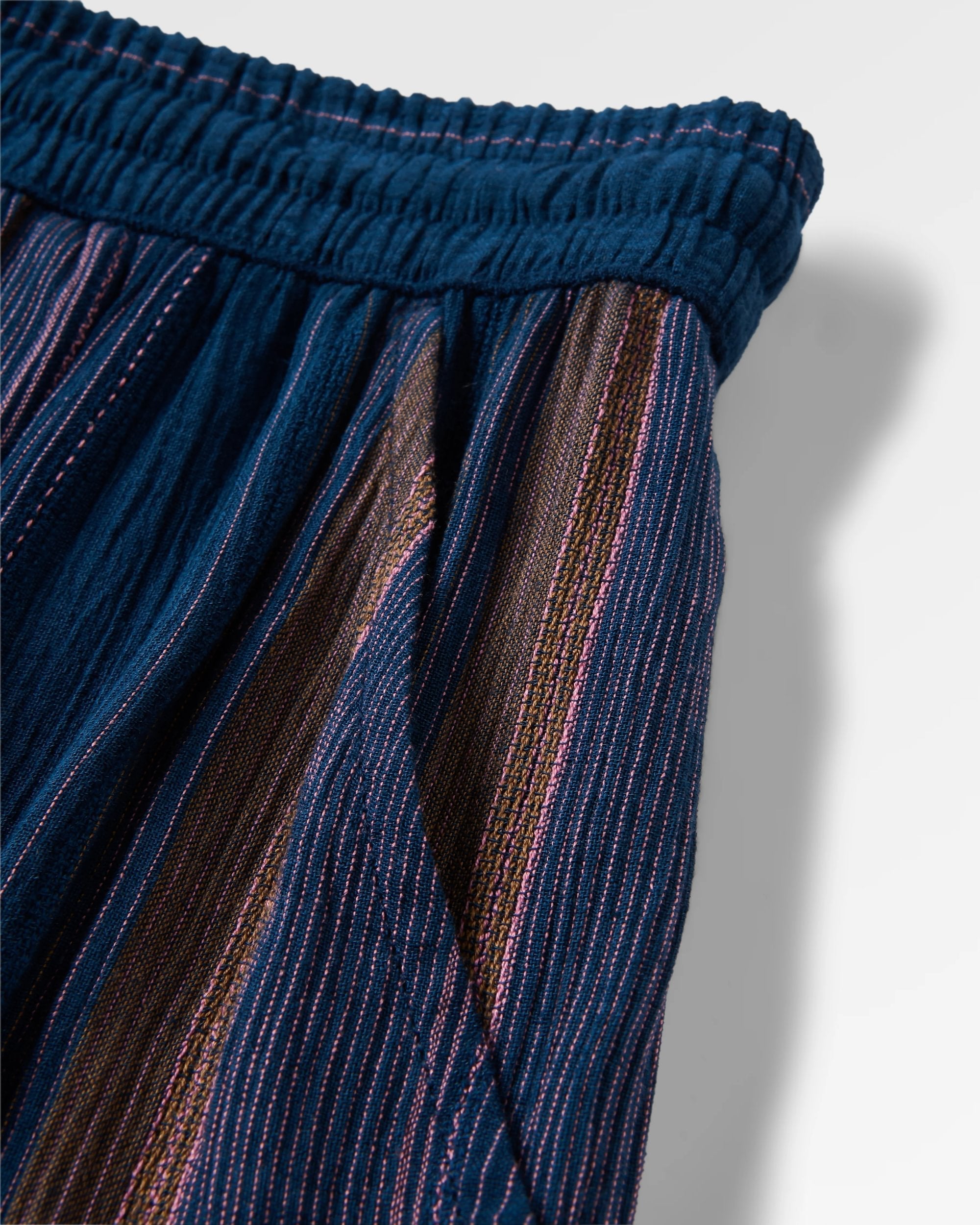 Dew EcoVero Woven Skirt - Dark Denim Multi Stripe